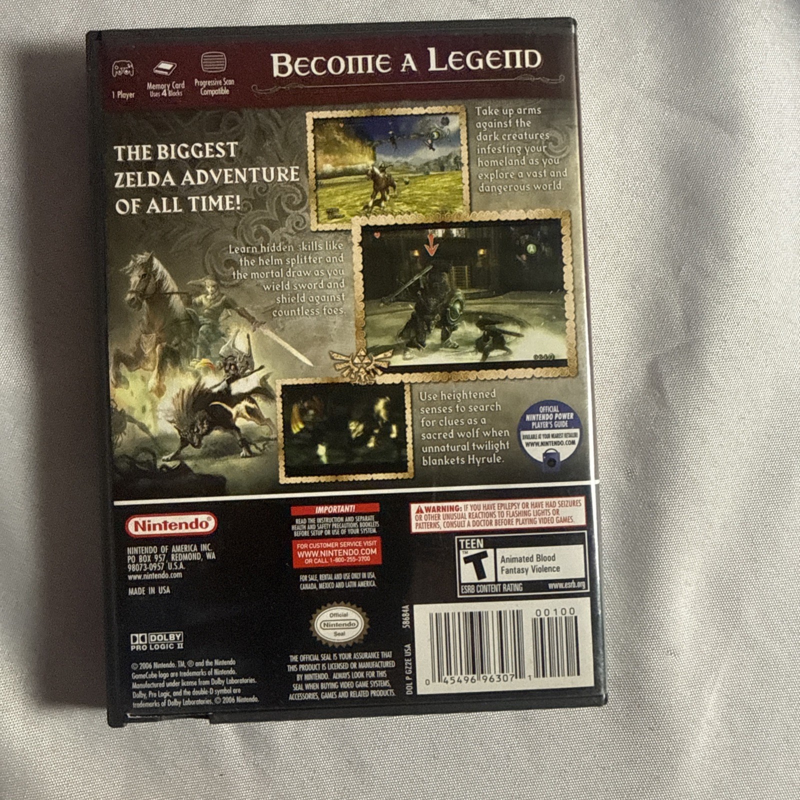The Legend of Zelda: Twilight Princess (Nintendo GameCube, 2006) Tested/Working