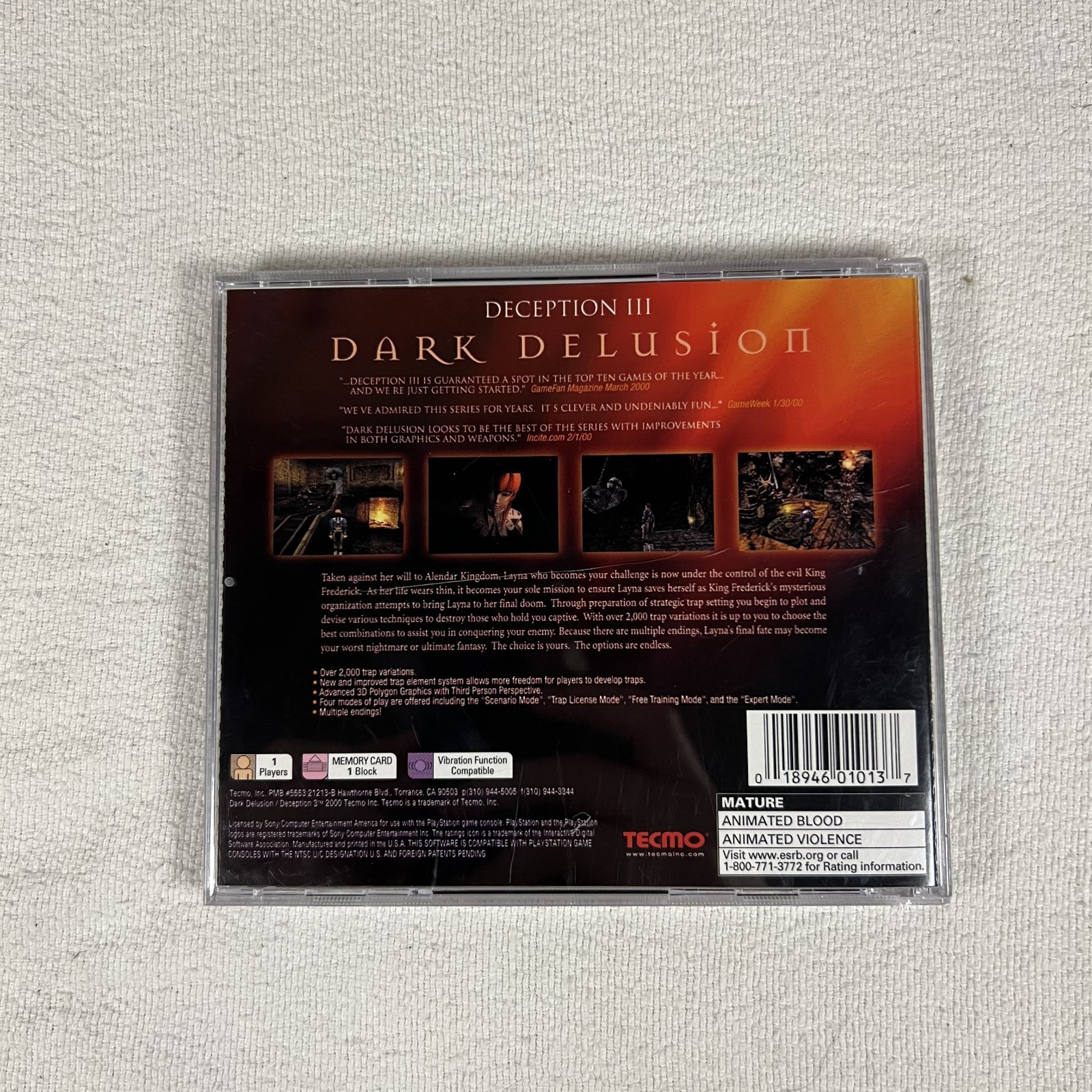 Deception III 3 Dark Delusion Sony PlayStation 1 2000 Complete In Box CIB Manual