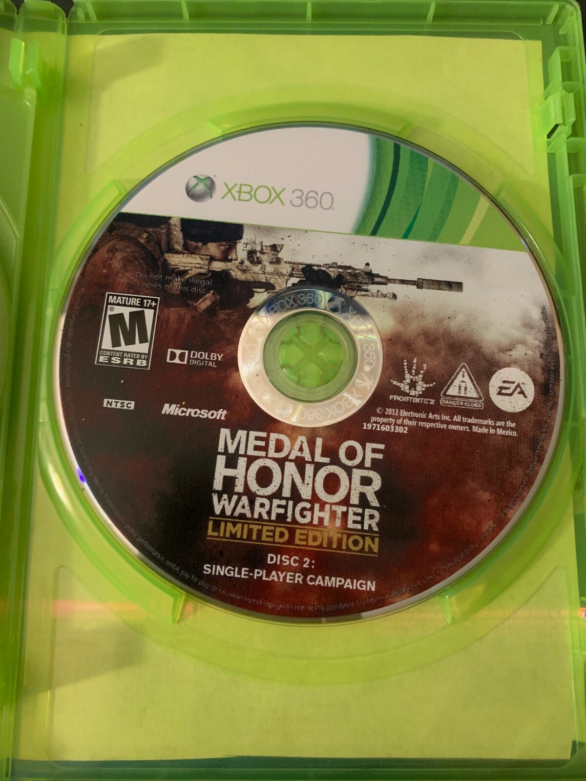 Medal of Honor Warfighter Limited Edition Microsoft Xbox 360 Used Disc Only