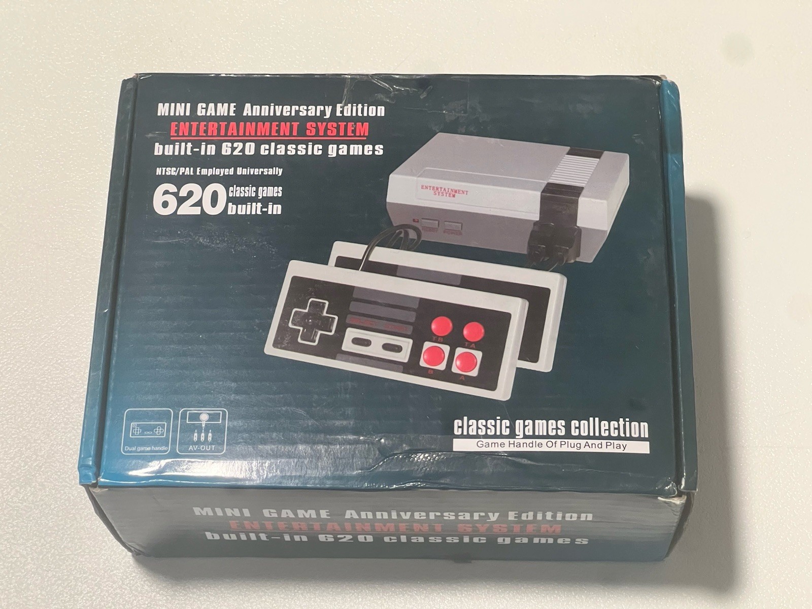 Mini Retro TV Game Console Classic 620 Games Built-in W/ 2 Controller Kid Gift
