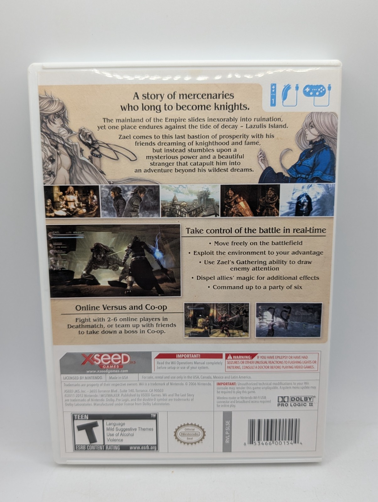 The Last Story Nintendo Wii Game CIB