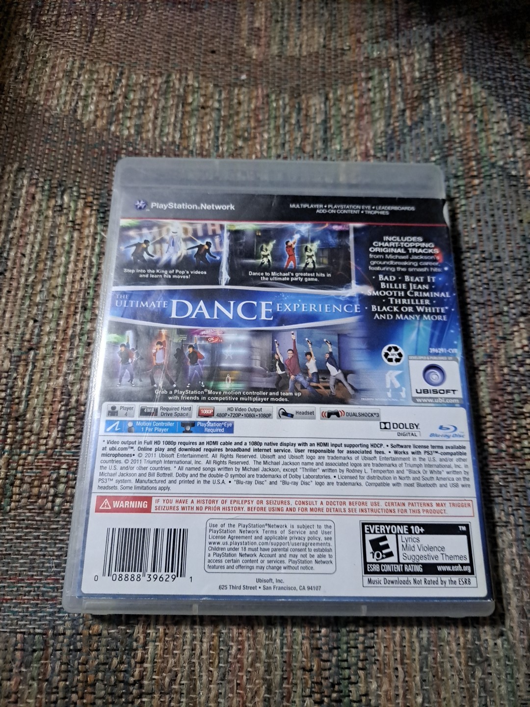 MICHAEL JACKSON TGE EXPERIENCE PS3 USED VIDEO GAME