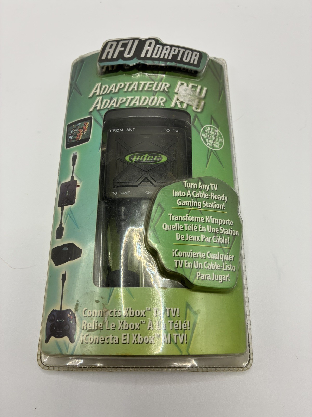 Intec RFU Adaptor for Xbox Connects Xbox to TV – New Old Stock – Never opened