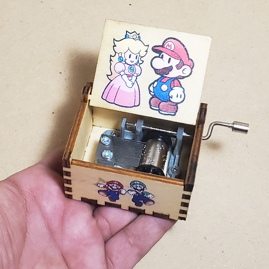 Mario music box + Keychains 🍄 Super Mario Bros Nintendo gift game room 🍄 NES