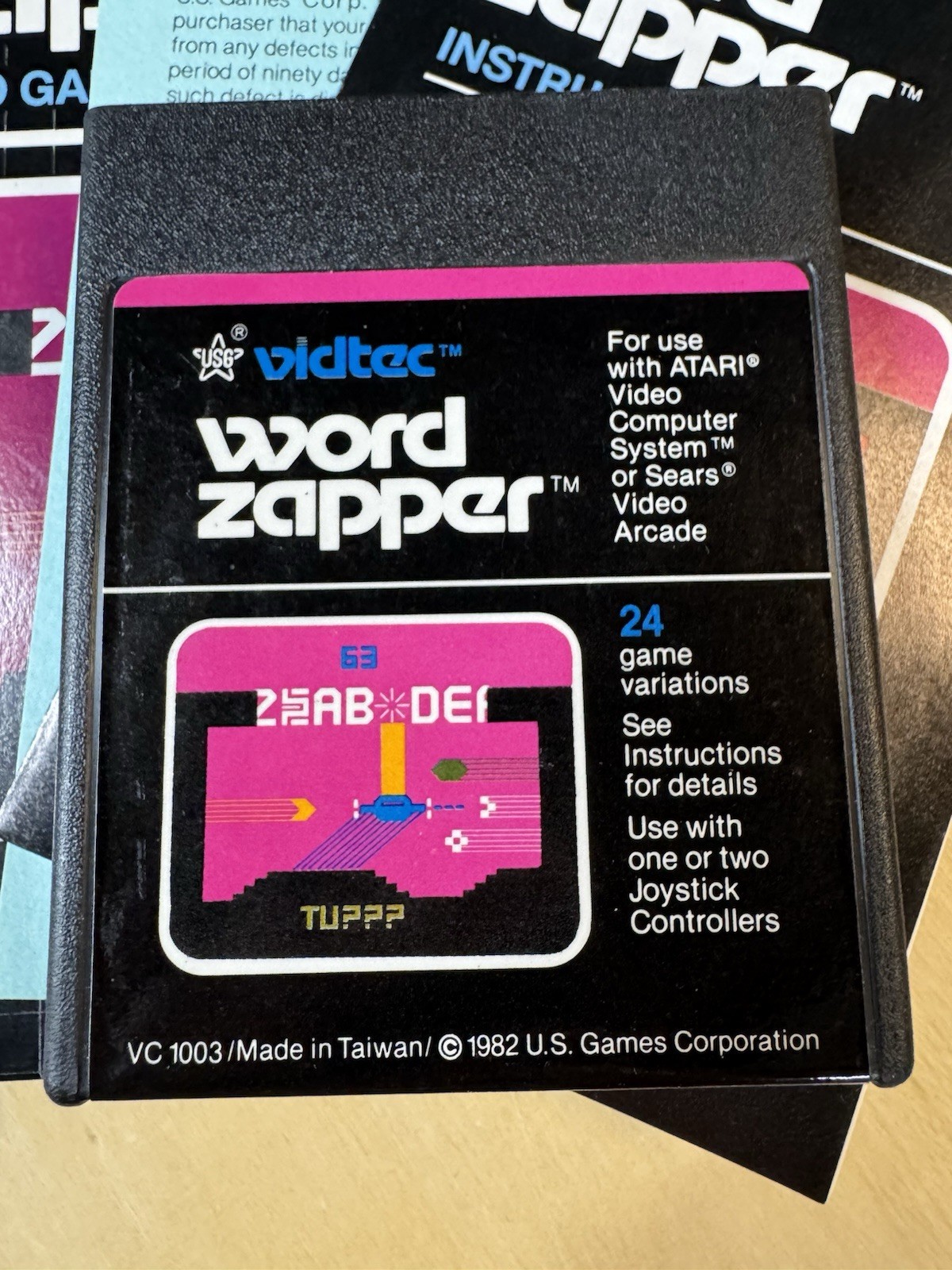 Word Zapper Atari 2600 Game CIB – Complete – Vidtec