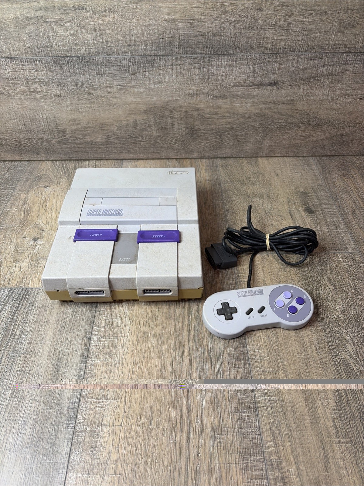 Nintendo Super Nintendo Entertainment System SNES Console SNS-001 w/ ControllER