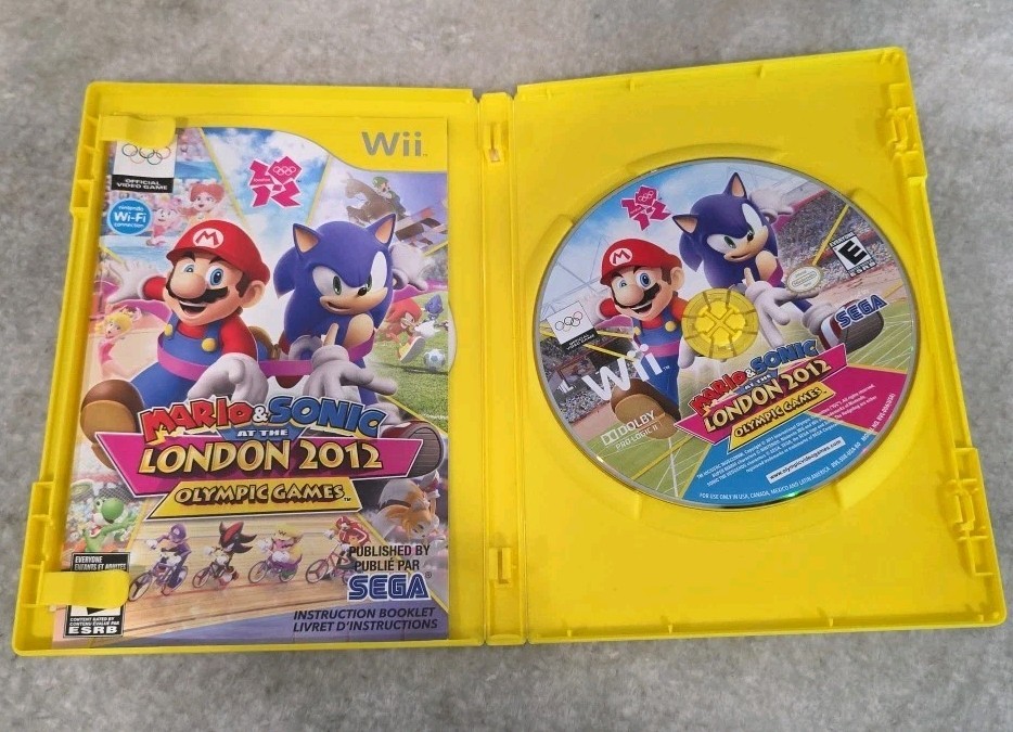 Mario & Sonic at the London 2012 Olympic Games Nintendo Wii + Manual Tested