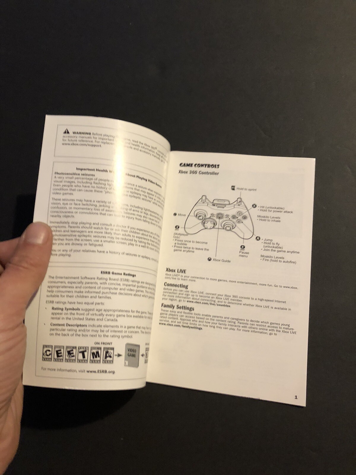 rayman origins xbox 360 Manual Only