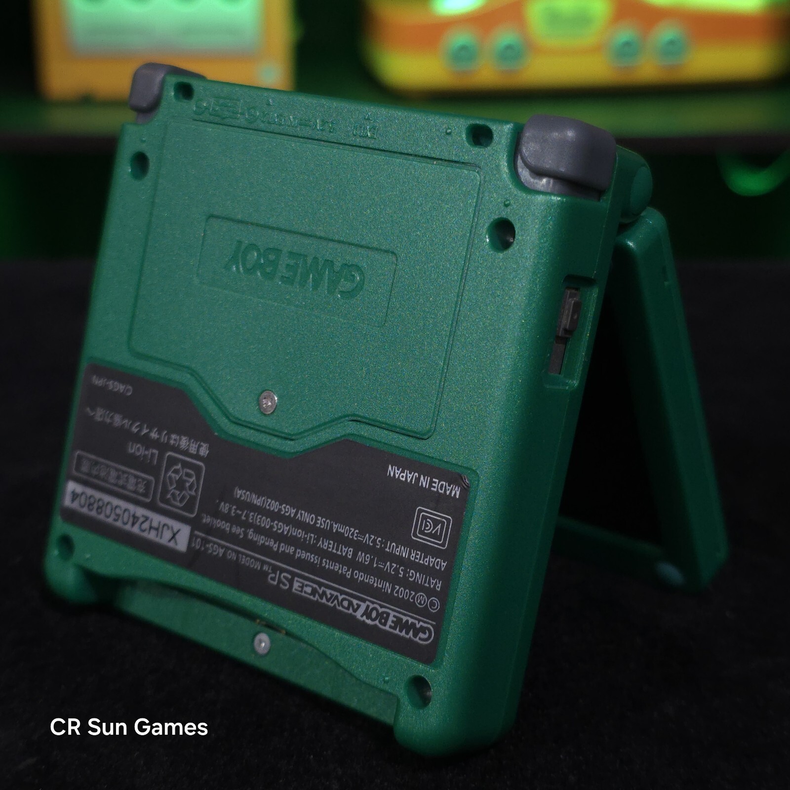 Green Nintendo Game Boy Advance GBA SP IPS V2 and Usb-C