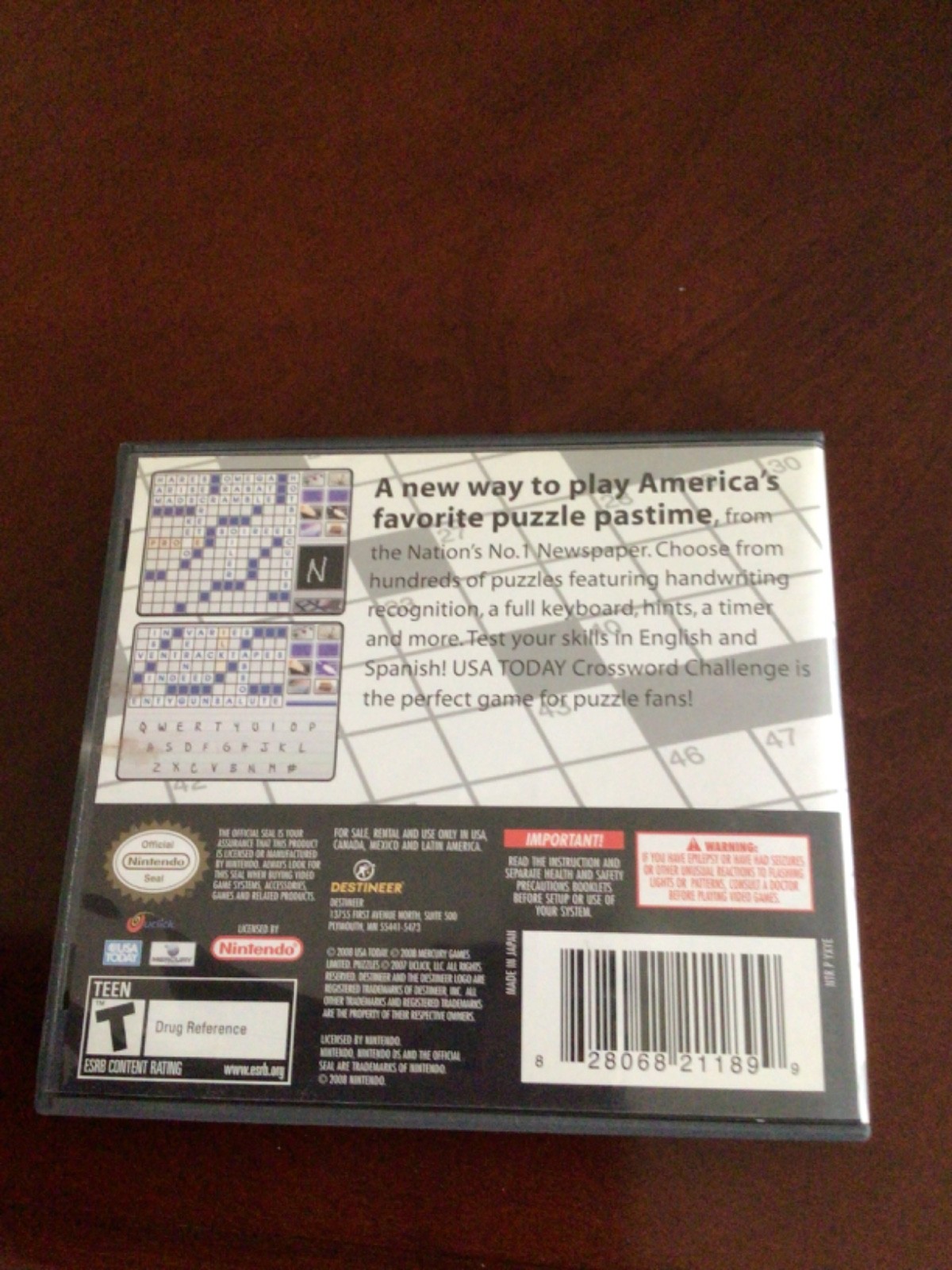 USA Today Crossword Challenge (Nintendo DS, 2008)
