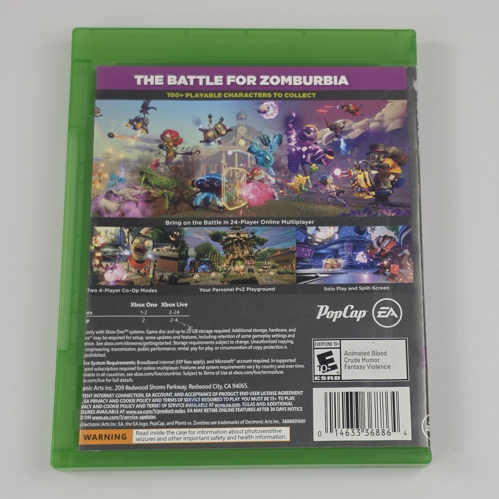 Plants vs. Zombies: Garden Warfare 2 (Microsoft Xbox One, 2016) Complete Tested