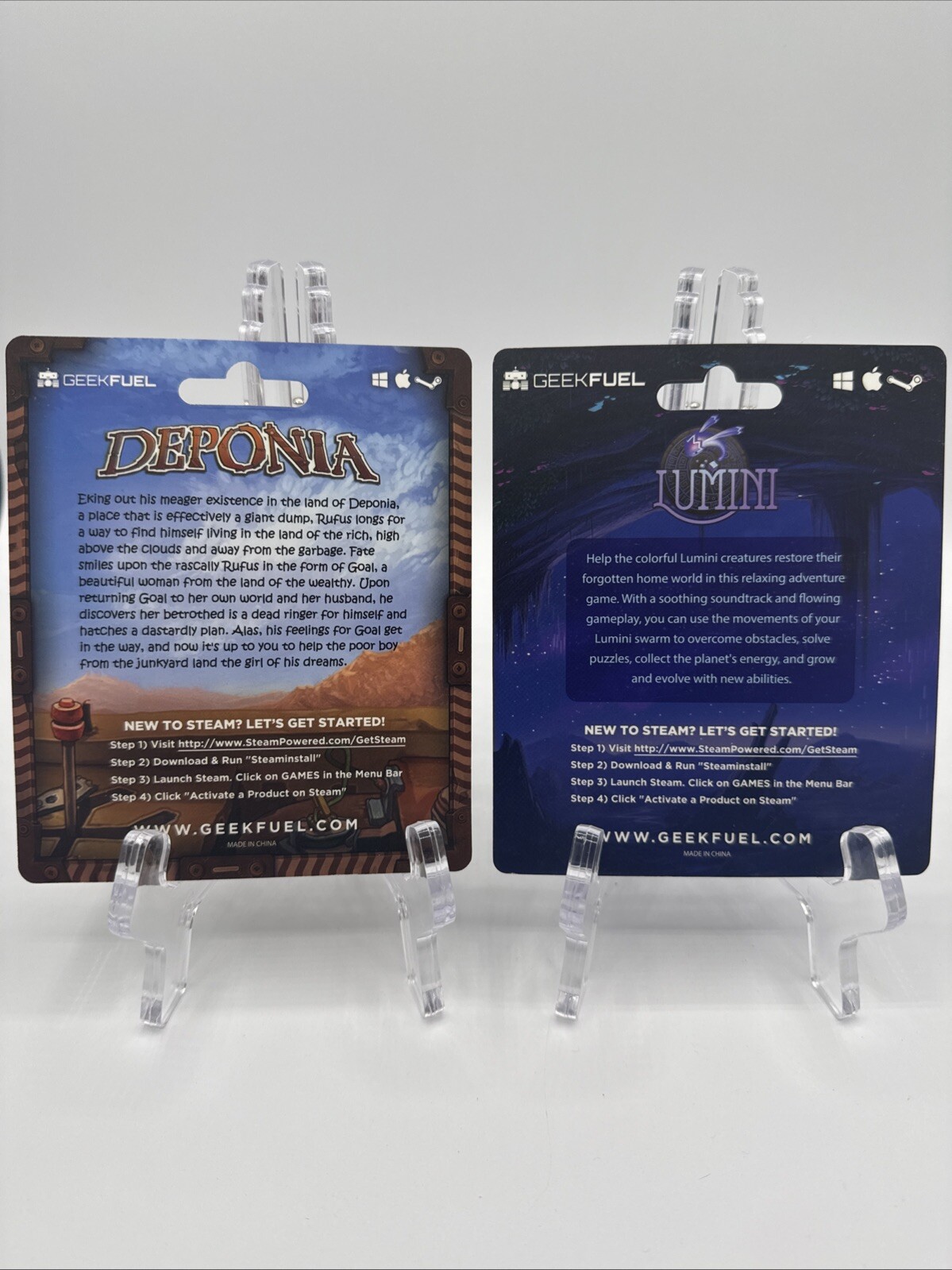Steam Games Geekfuel Prepaid Cards – Deponia and Lumini