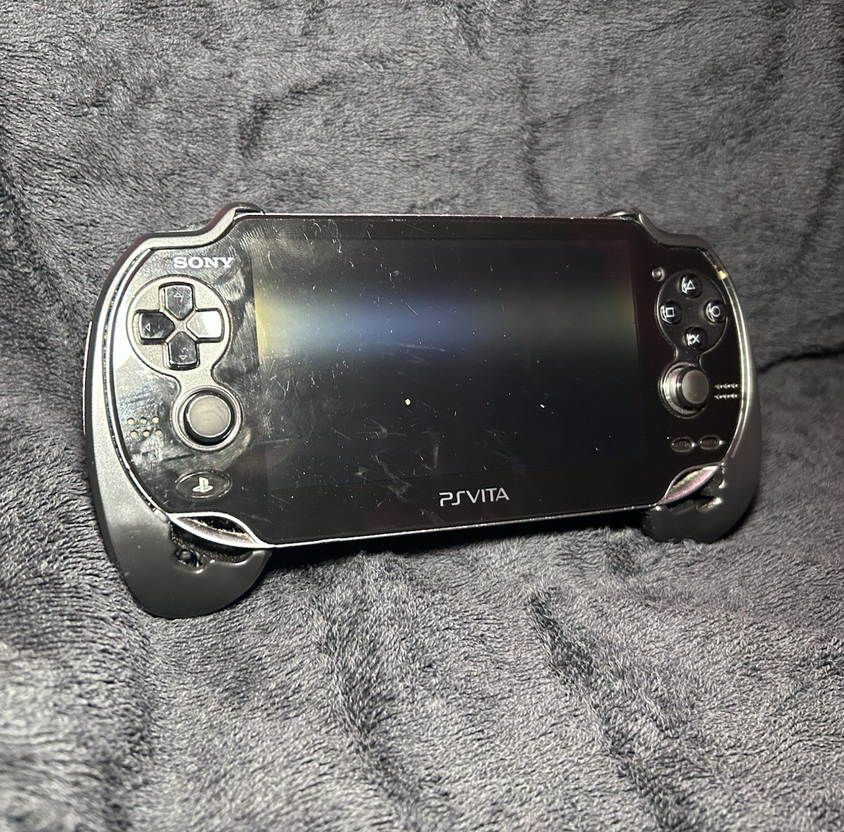 Sony PS Vita PCH-1000 Black 4GB Wi-Fi Handheld w/ Memory Card & Adapter