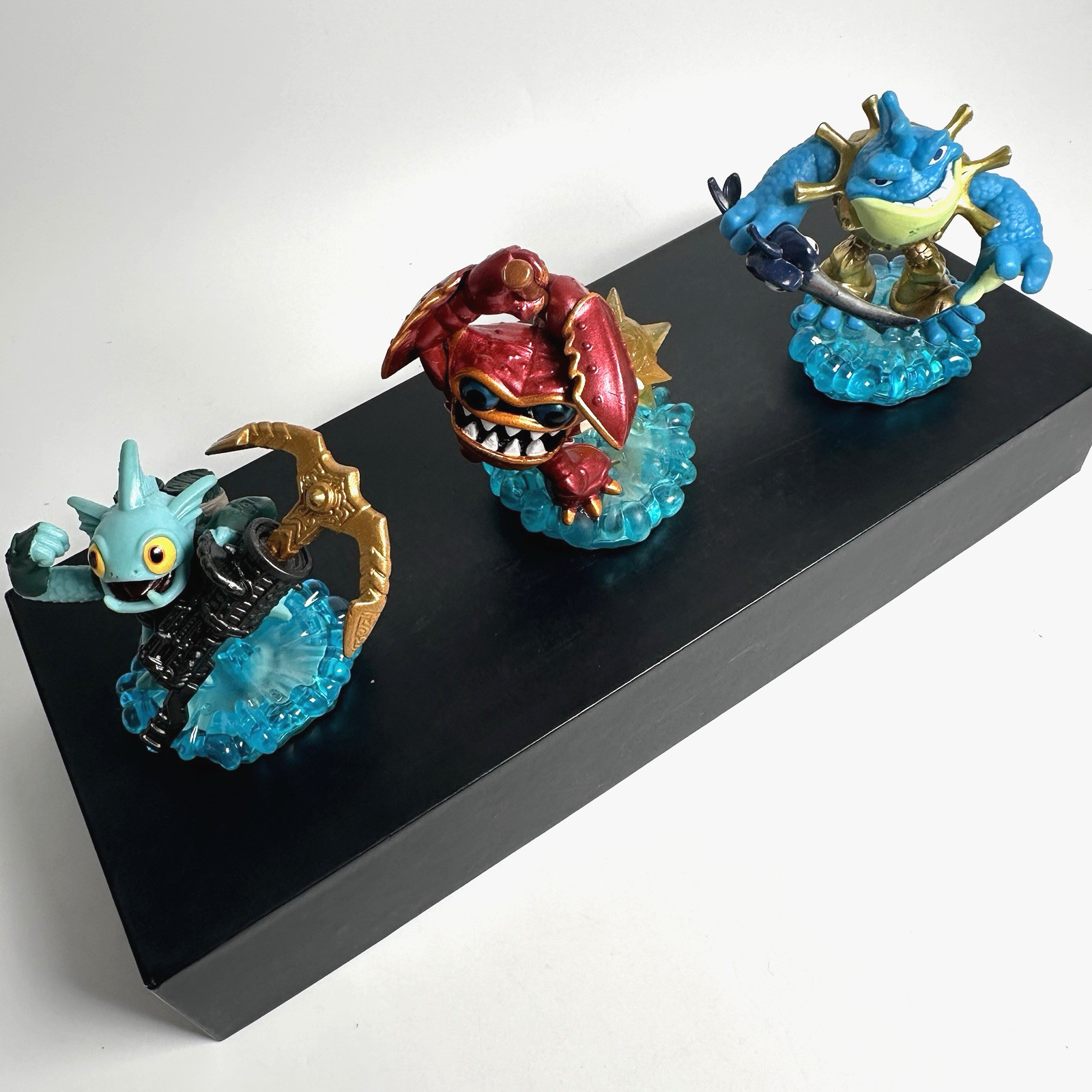 3 Skylanders Swap Force Water Gill Grunt Wham Shell Rip Tide Figures Untested