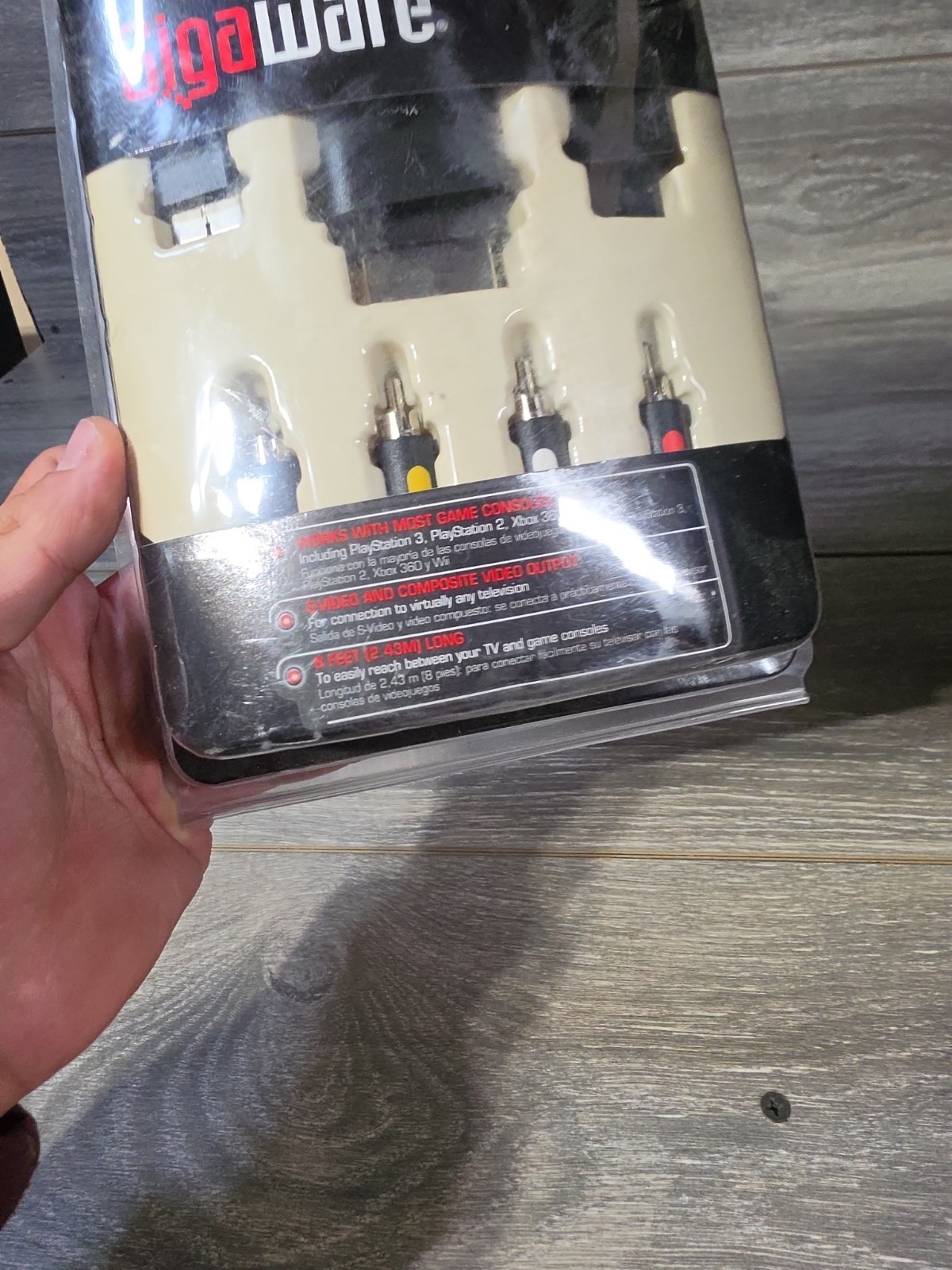 Gigaware Universal Composite/S-Video Gaming A/V Cable F2.3 New In Box 8 Feet