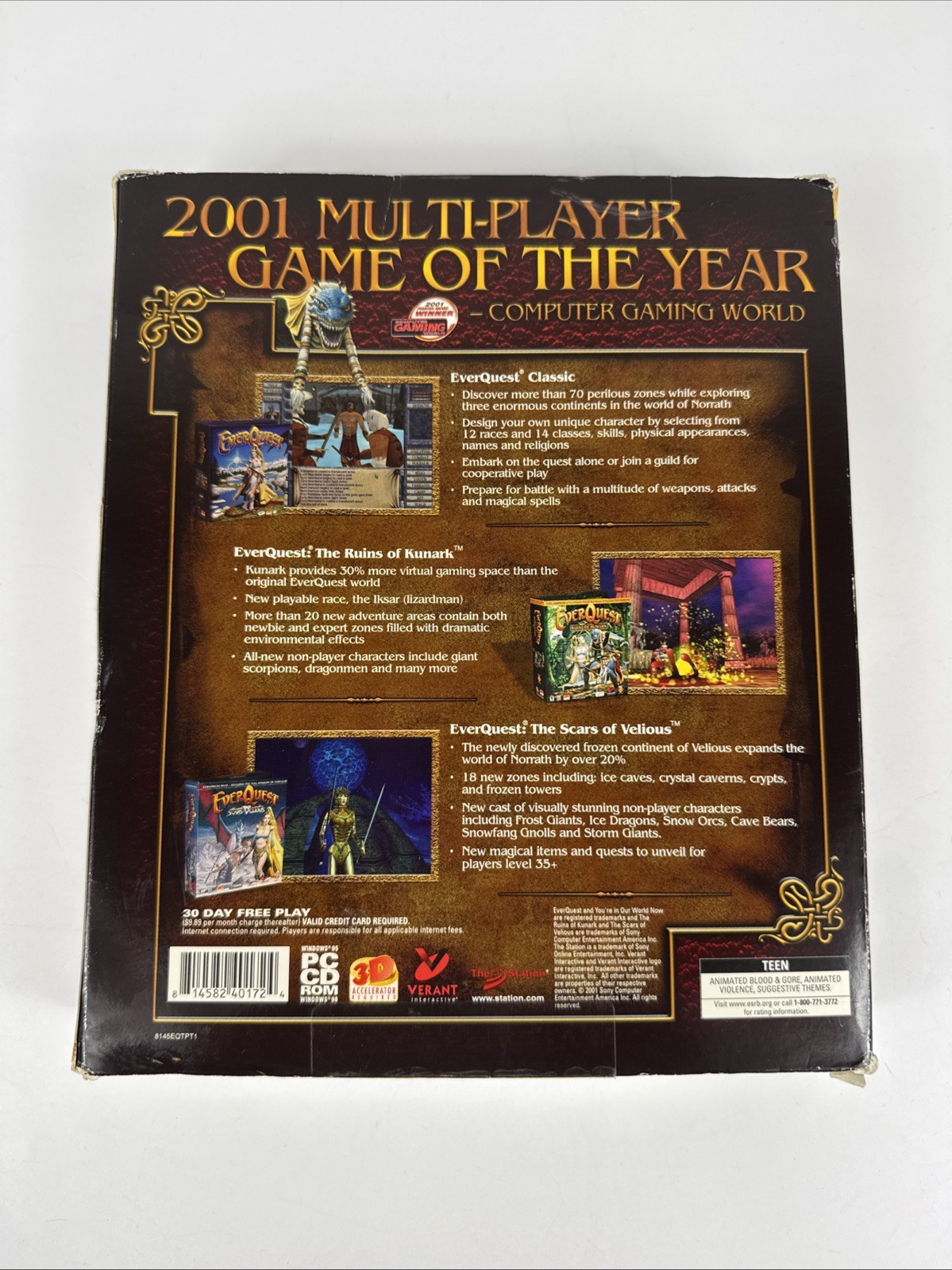 EverQuest Trilogy: Special Edition PC Brand New BIG BOX (READ)