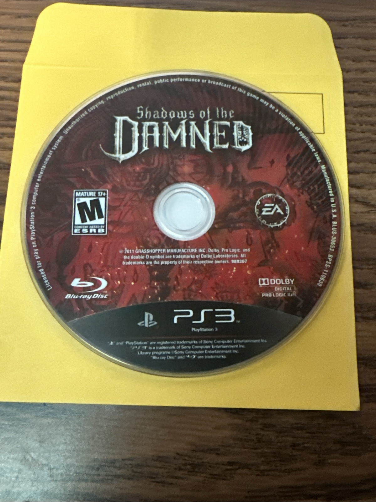 Shadows of the Damned Sony PlayStation 3 PS3 Disc Only Tested