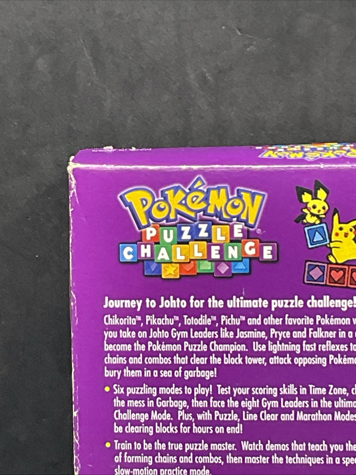 Pokémon Puzzle Challenge (Nintendo Game Boy Color, 2000) Box Only