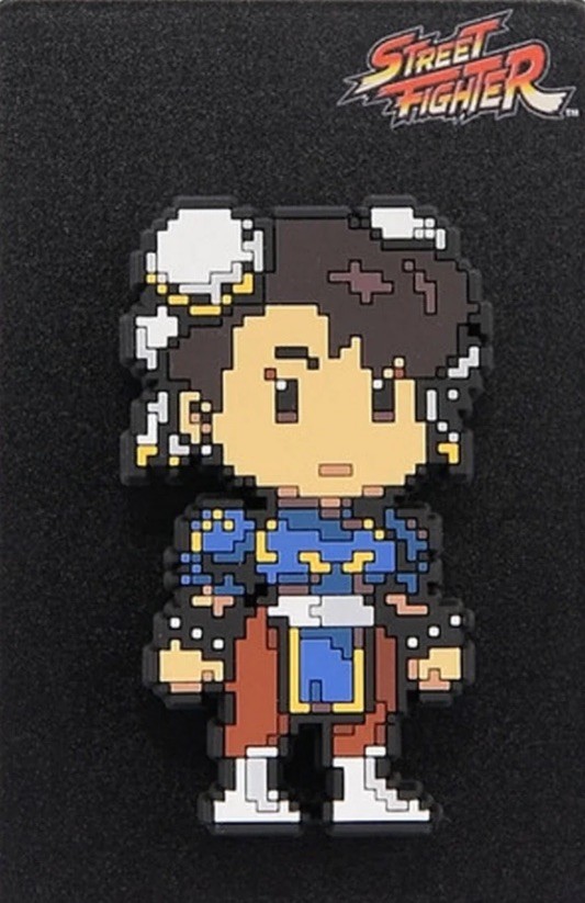 🔥 Street Fighter 🔥 Chun Li Silver Chase Variant Figgyz Pop Magnet 3D Pixel Art