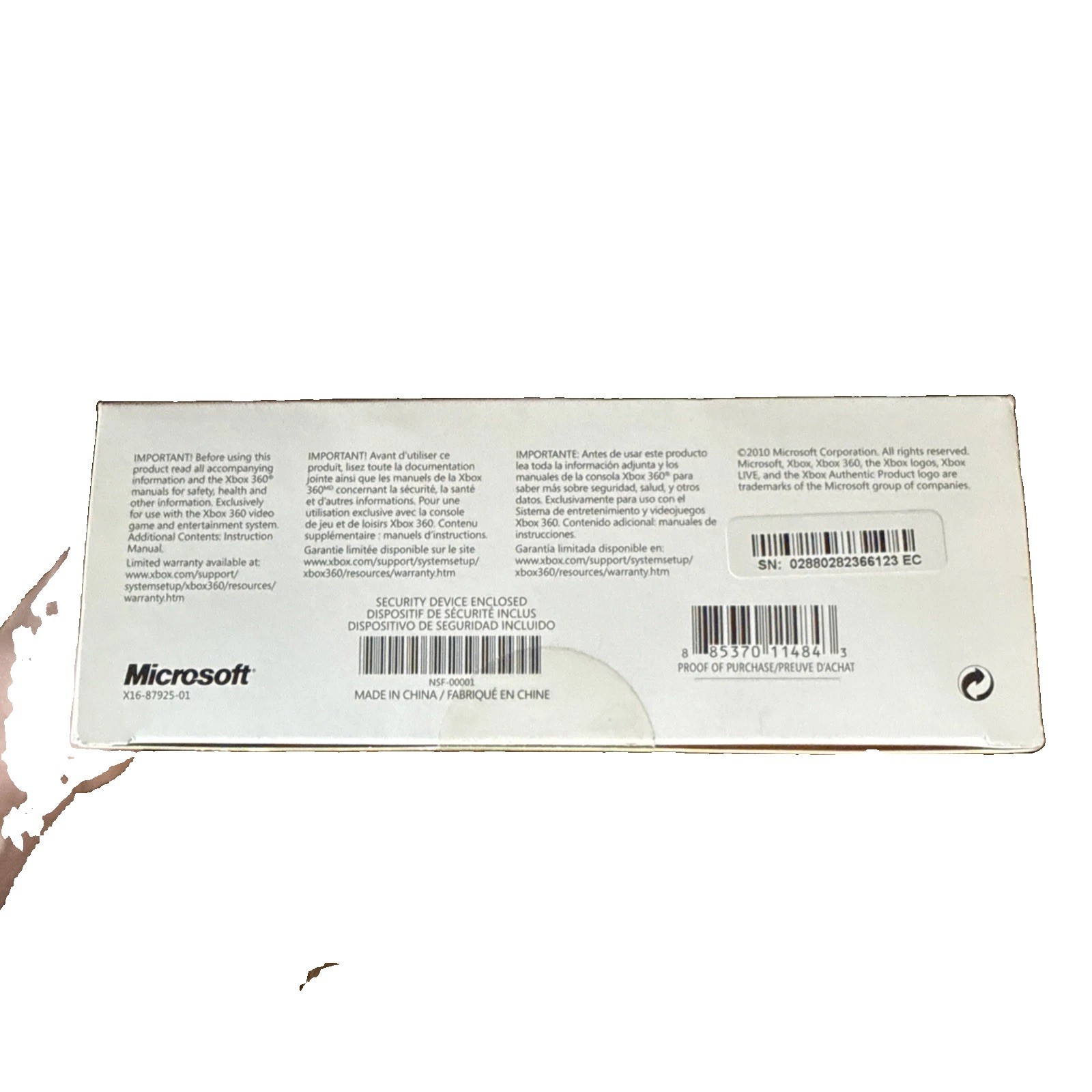 Sealed Microsoft Xbox 360 Wireless Glossy Black Controller in Box NSF-00001