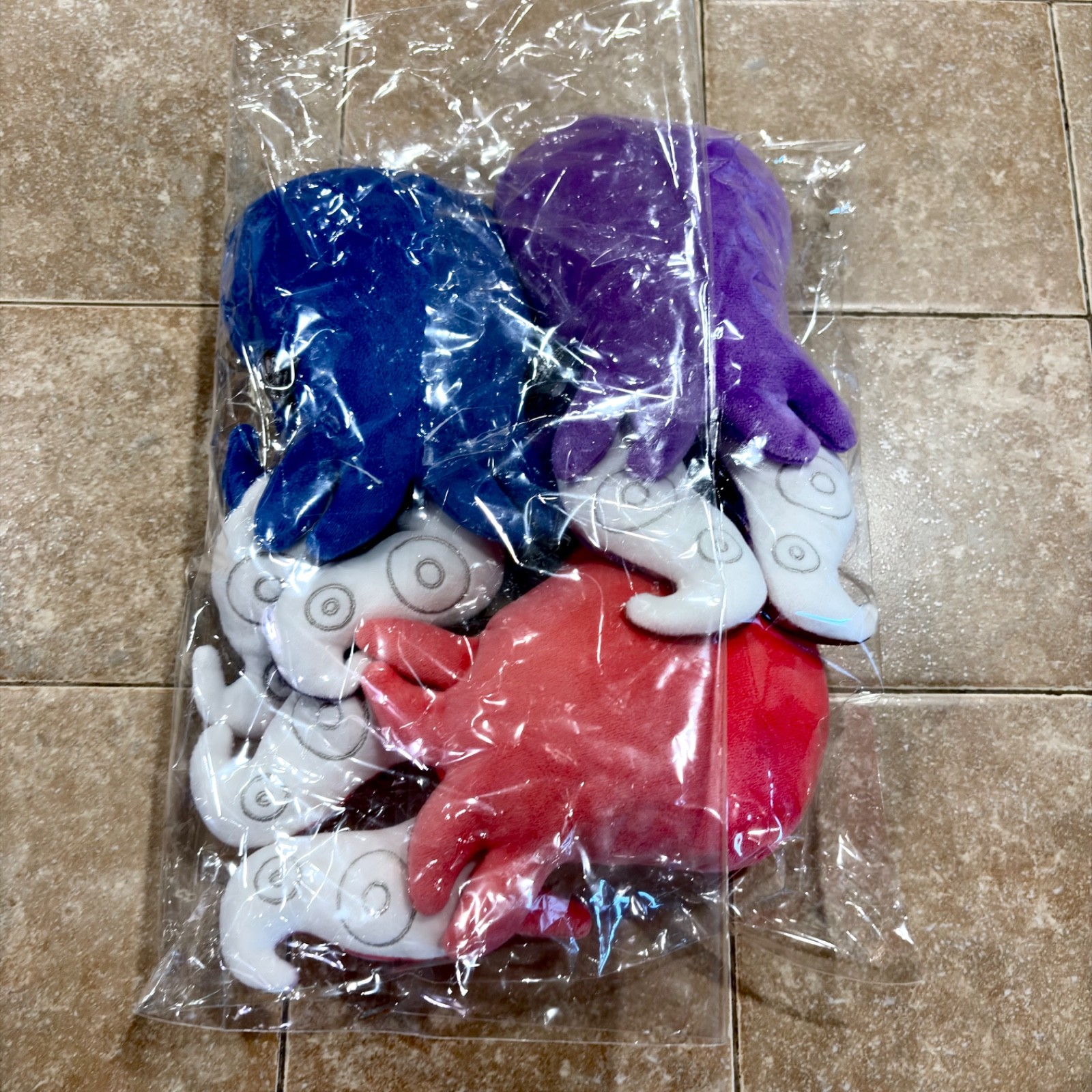 Official Splatoon 3 All Star Collection Blue Red Purple Octoling Plush x3 Sanei