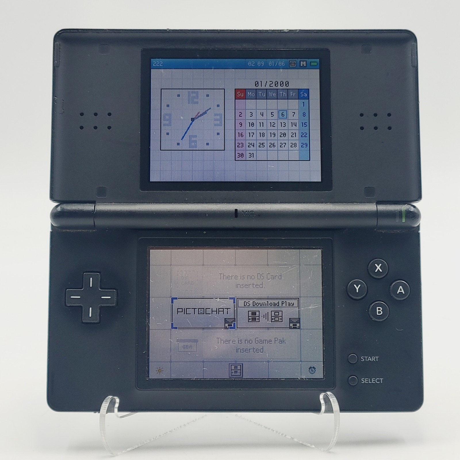 Nintendo DS Lite Handheld System w/ Charger & 5 Games – Onyx Black – TESTED