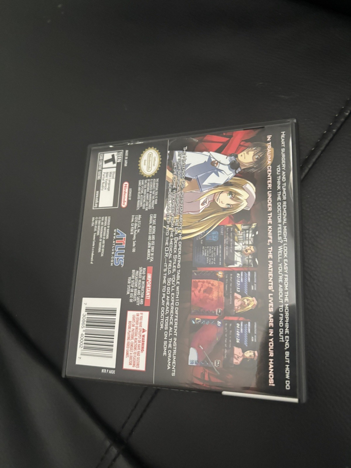 Trauma Center: Under the Knife (Nintendo DS, 2005) complete