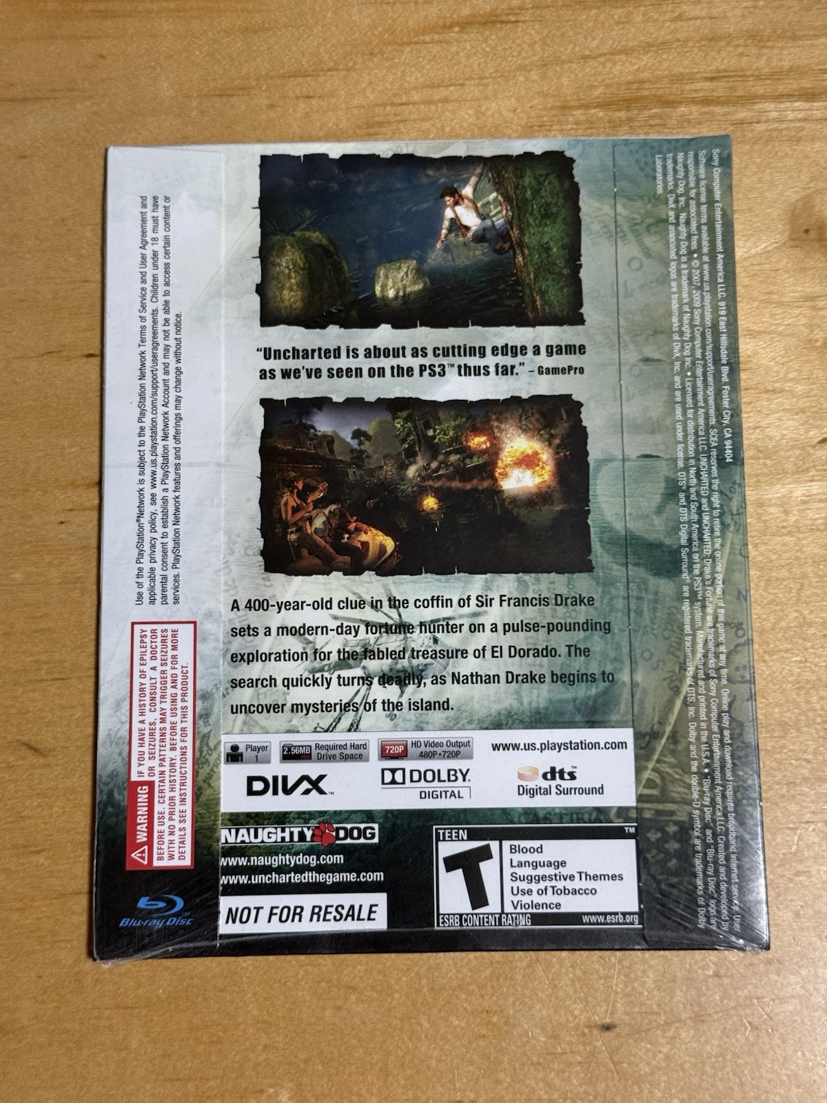 Uncharted: Drake’s Fortune (Sony PlayStation 3, 2007) Sealed!!!!