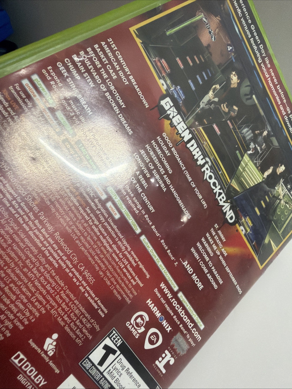 Green Day: Rock Band (Microsoft Xbox 360, 2010) Complete & Tested!!