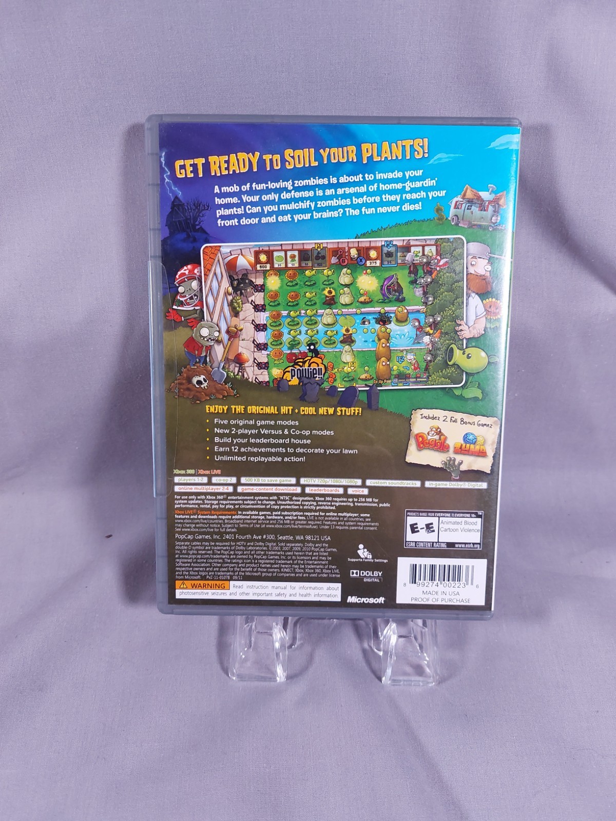 Plants Vs. Zombies – Microsoft Xbox 360 Factory Sealed