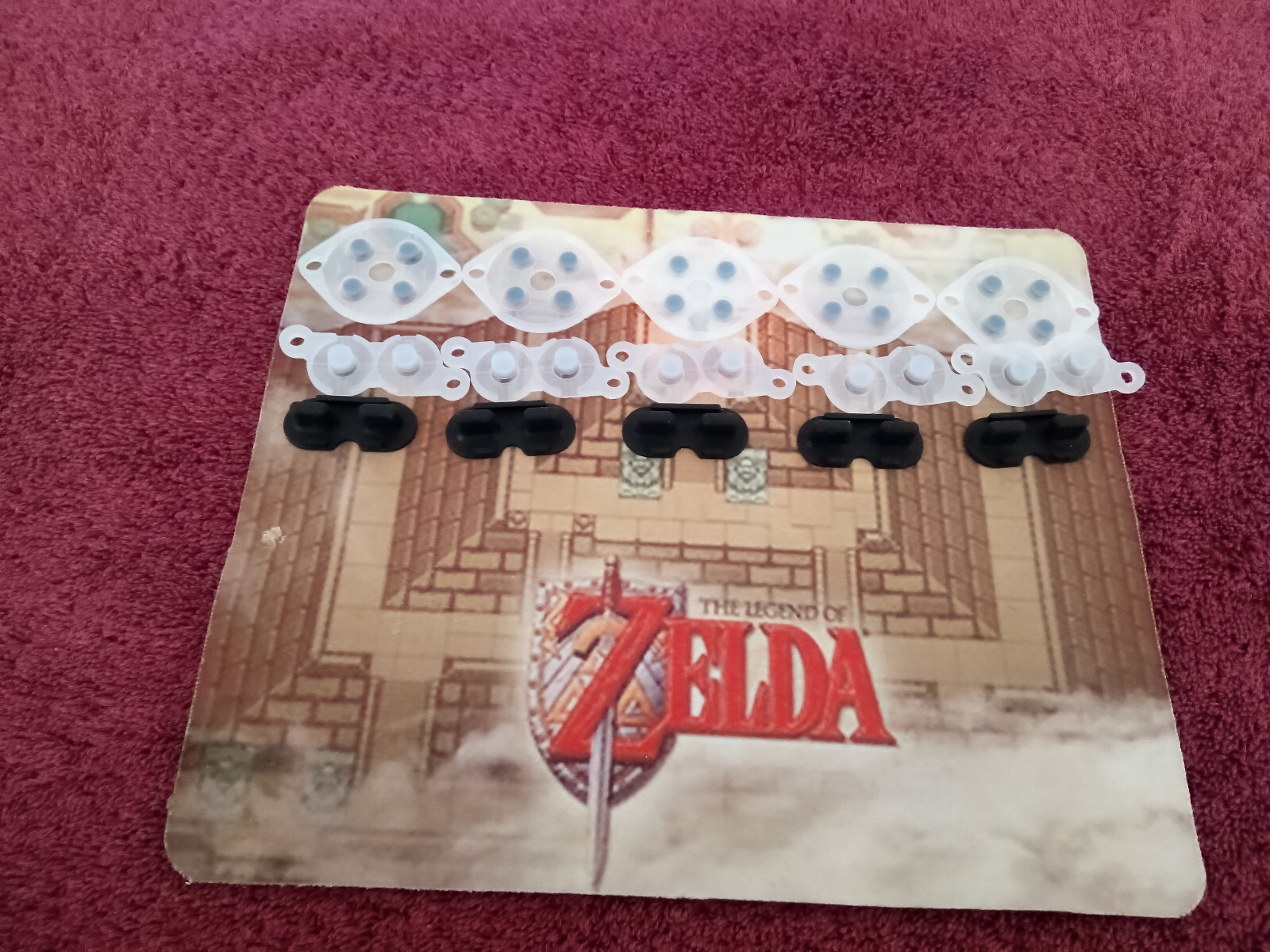 5 SETS OF NEW SILICONE BUTTON MEMBRANES FOR NINTENDO NES CONTROLLER *BEST PRICE*