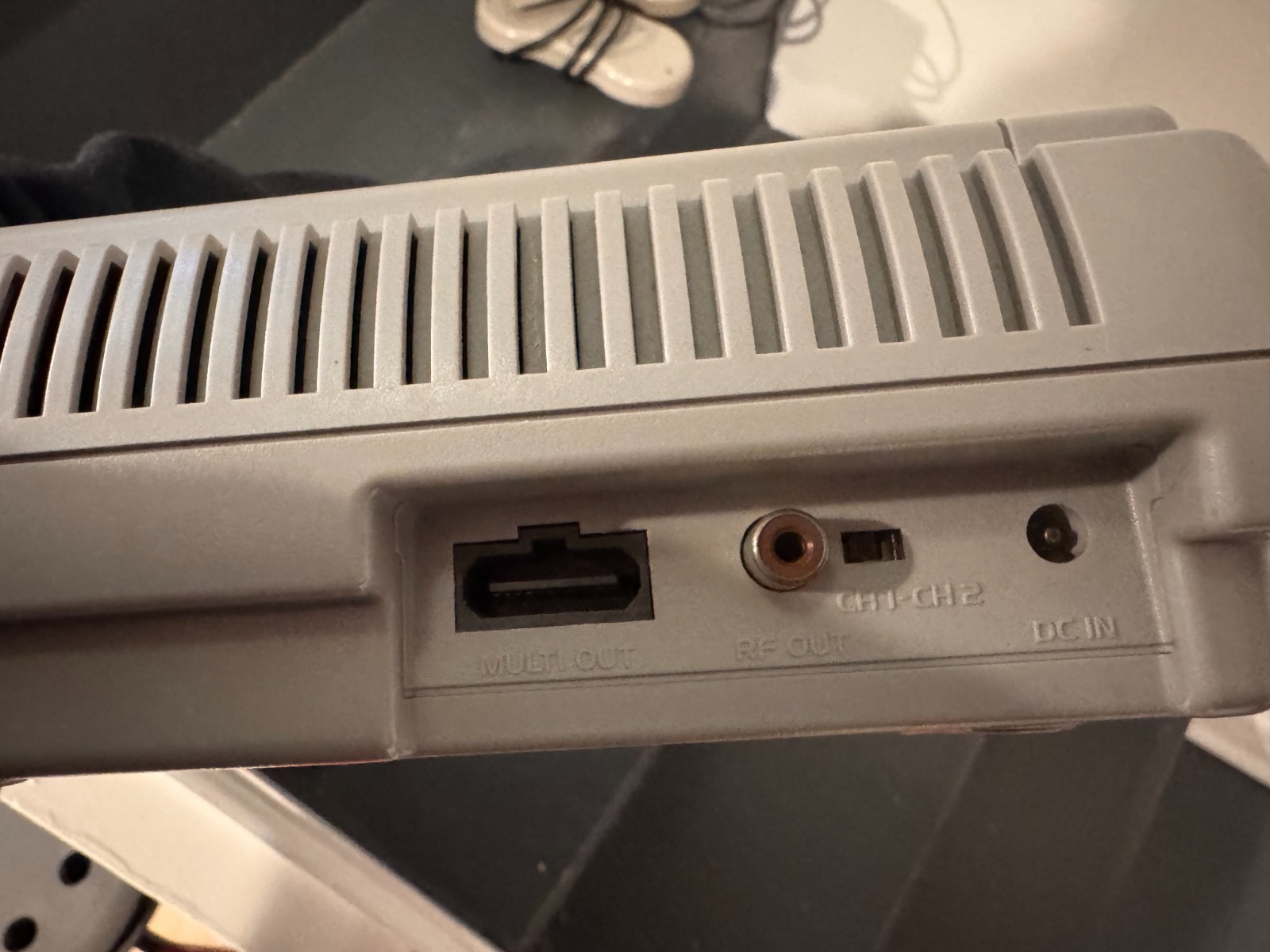 Nintendo Super Famicom console with controllers, all wires and Street Fighter 2