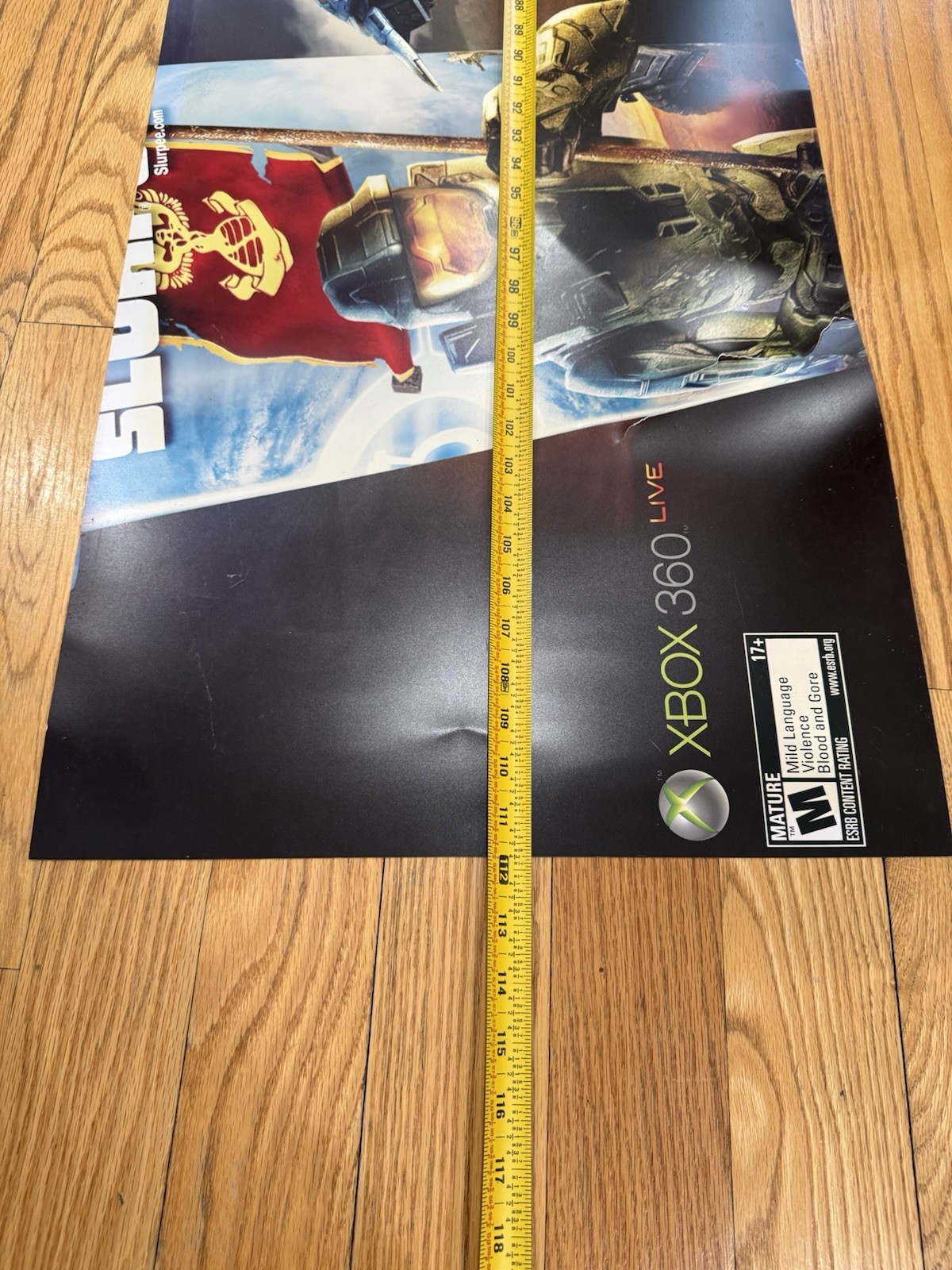 Halo 3 Slurpee Promo Xbox 360 112 Inches Vinyl Store Banner – See Pics Damage
