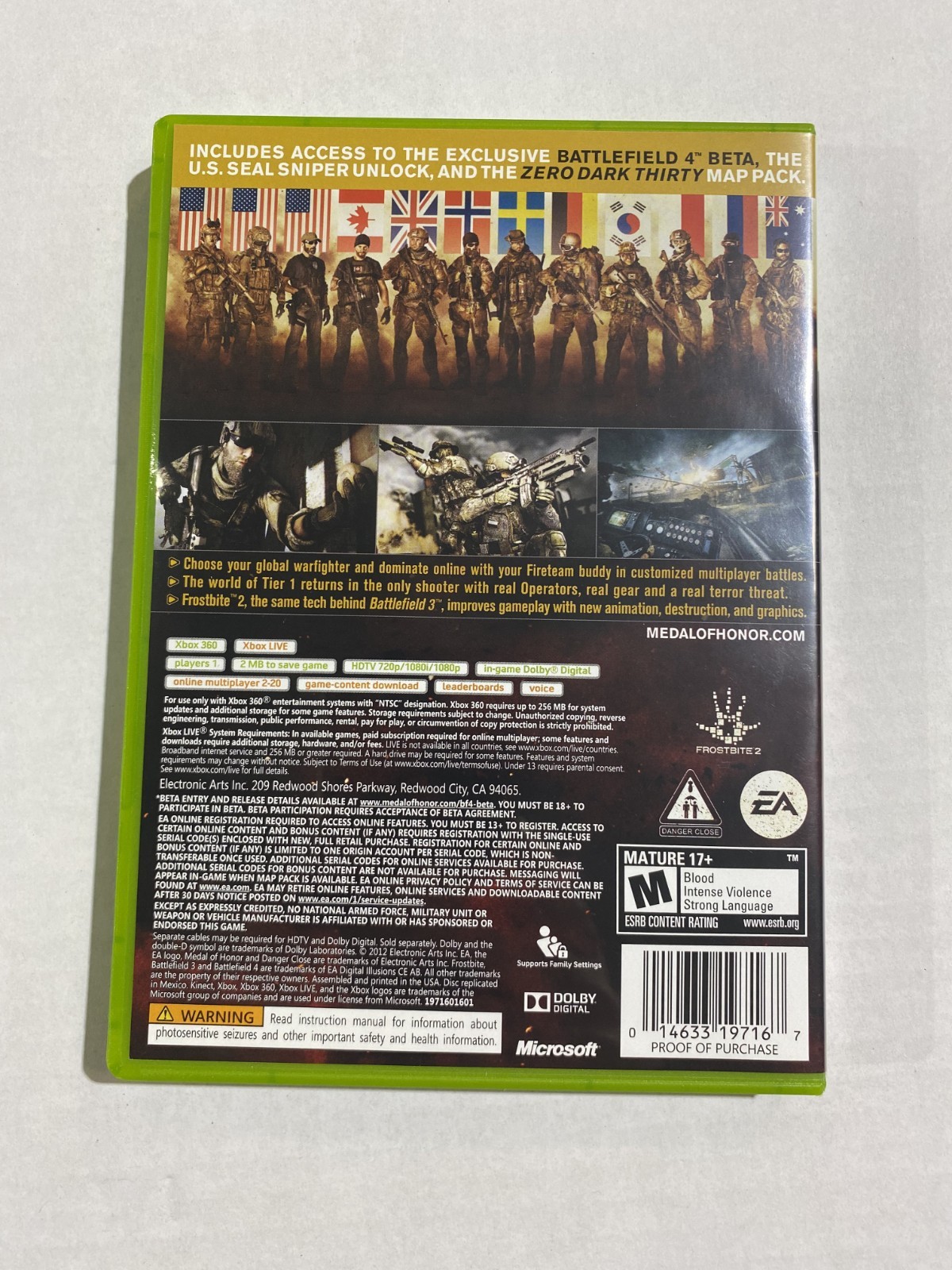 Medal of Honor Warfighter: Limited Edition (Xbox 360) TESTED FREE SHIPPING