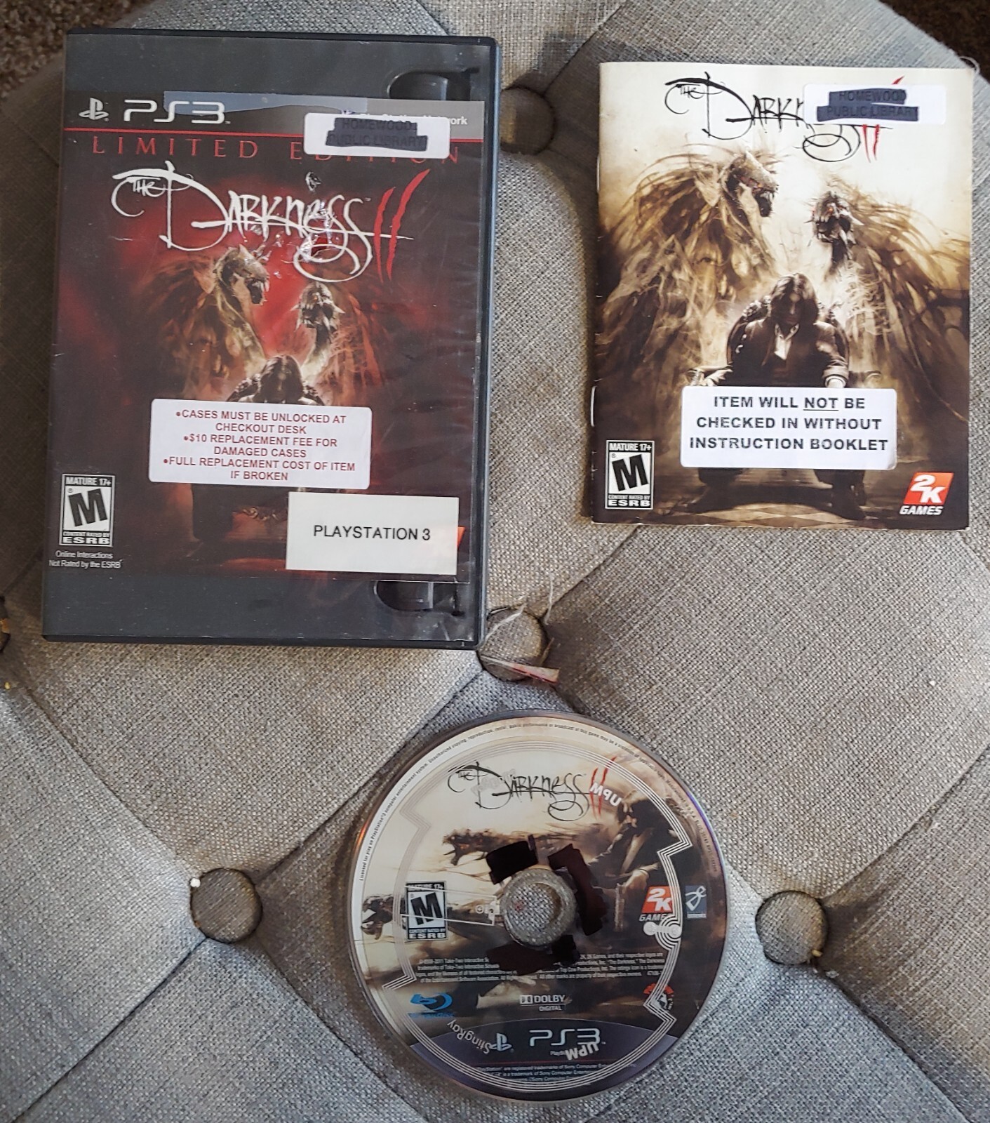 The Darkness II Limited Edition PlayStation 3 PS3 Ex-Lib but disc is excellent