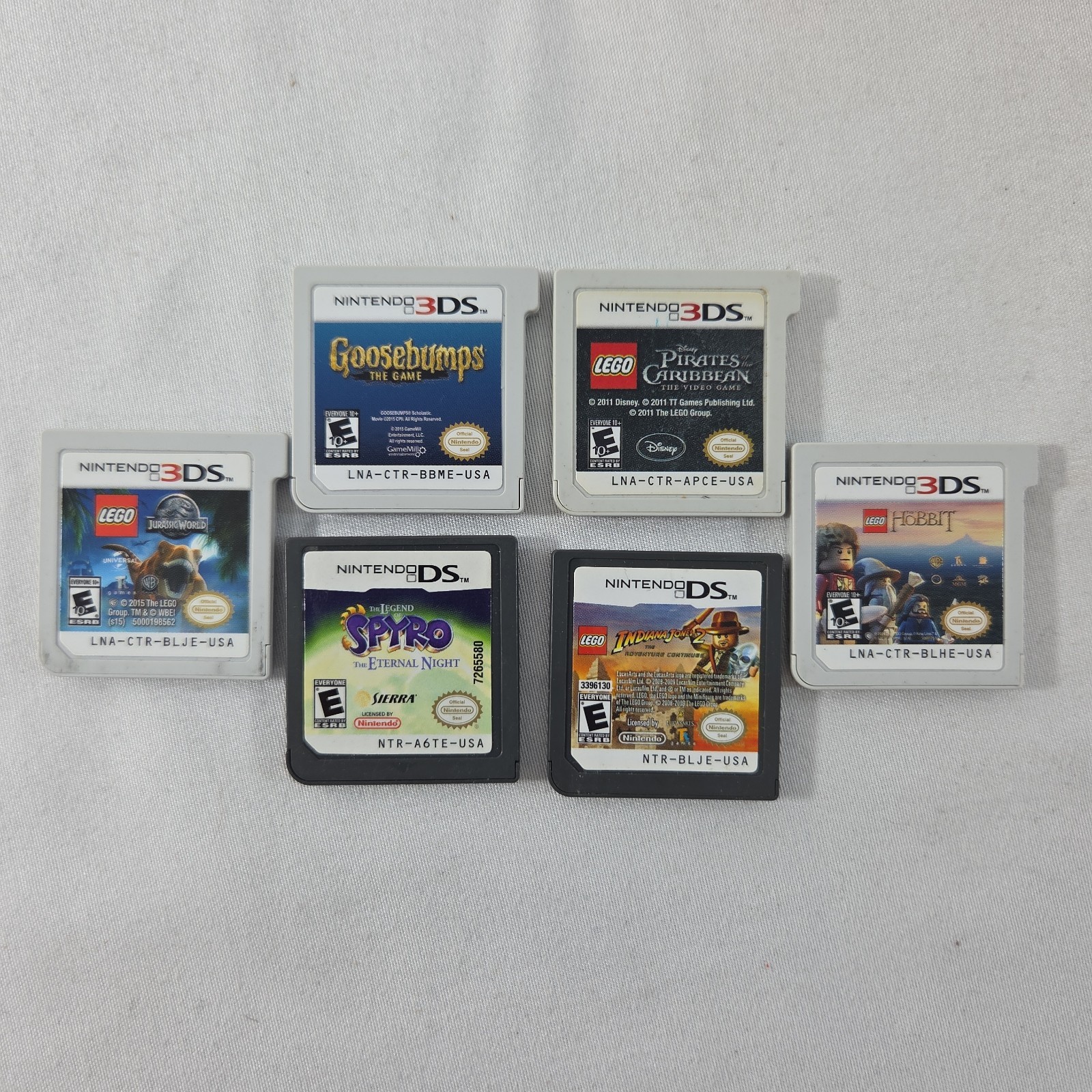 Nintendo DS & 3DS Games Lot x6 Lego, Spyro, Goosebumps Tested Working Authentic