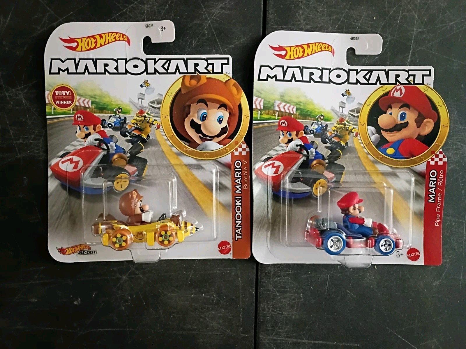 19-PK SUPER MARIO KART Hot Wheels Lot Dry Bones Waluigi Tanooki Peach Luigi Toad