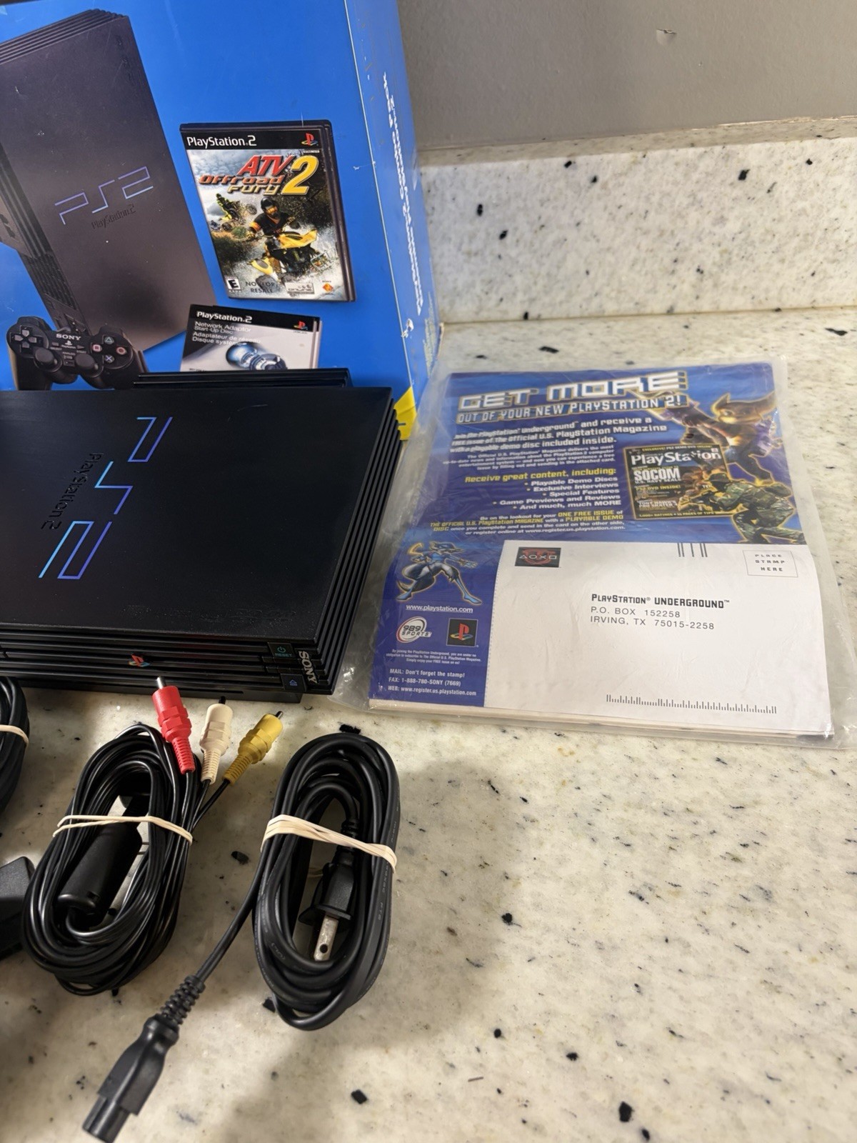PlayStation 2 Fat ATV Offroad Fury 2 Combo Pack CIB + Network Adapter Bundle