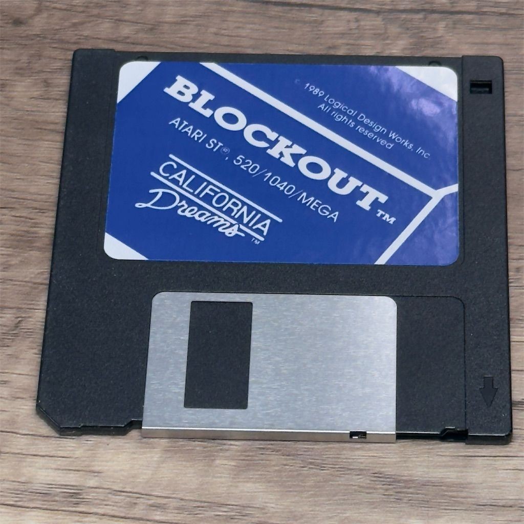Atari ST Blockout 3D Game Multi-Color Strategy 1989 Vintage Block Out