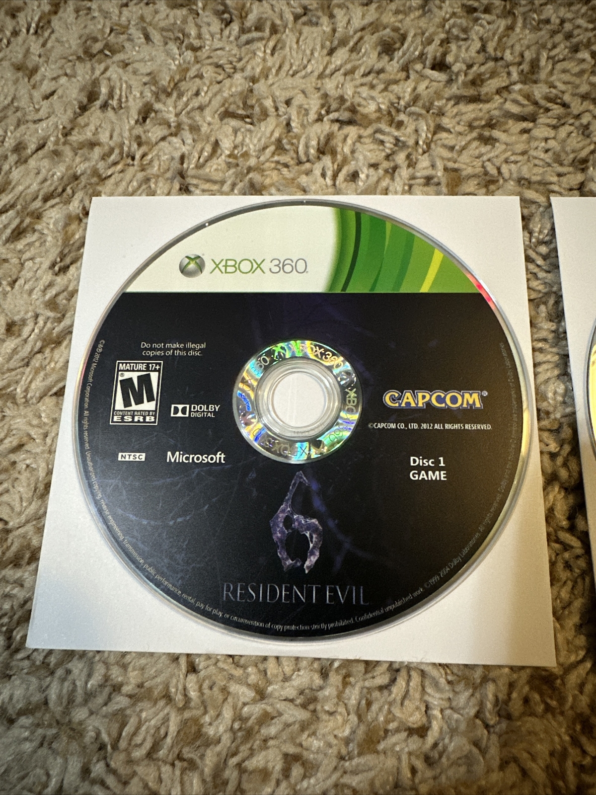 Resident Evil 6 (Microsoft Xbox 360) Discs Only Game & Voice Over Pack Tested!