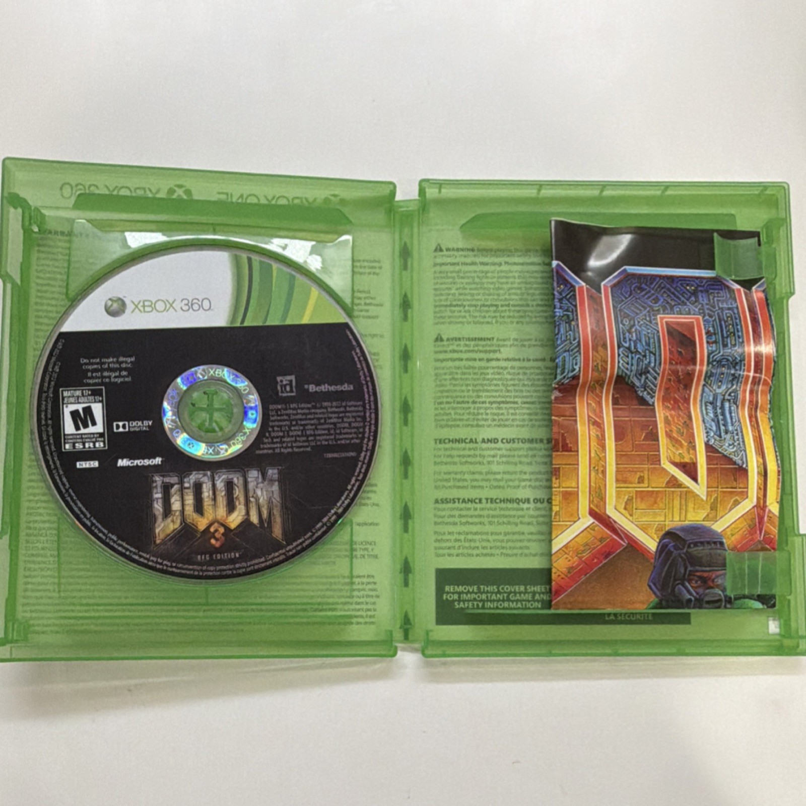 Bethesda Doom 3 BFG Edition Xbox 360/Xbox One Shooter Poster Included M