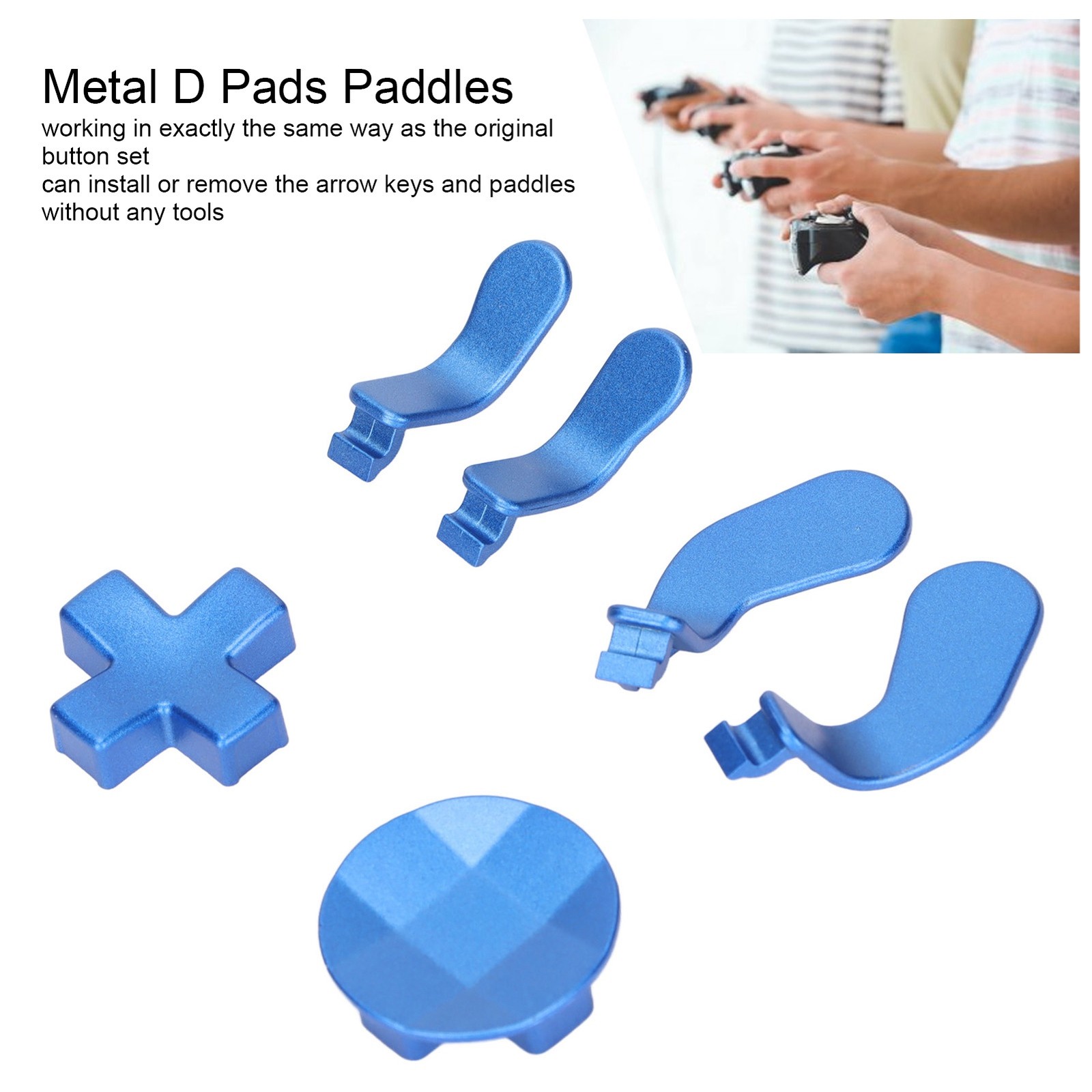 Stainless Steel Metal D Pads Paddles Replacement Controller Accessories For CKPF
