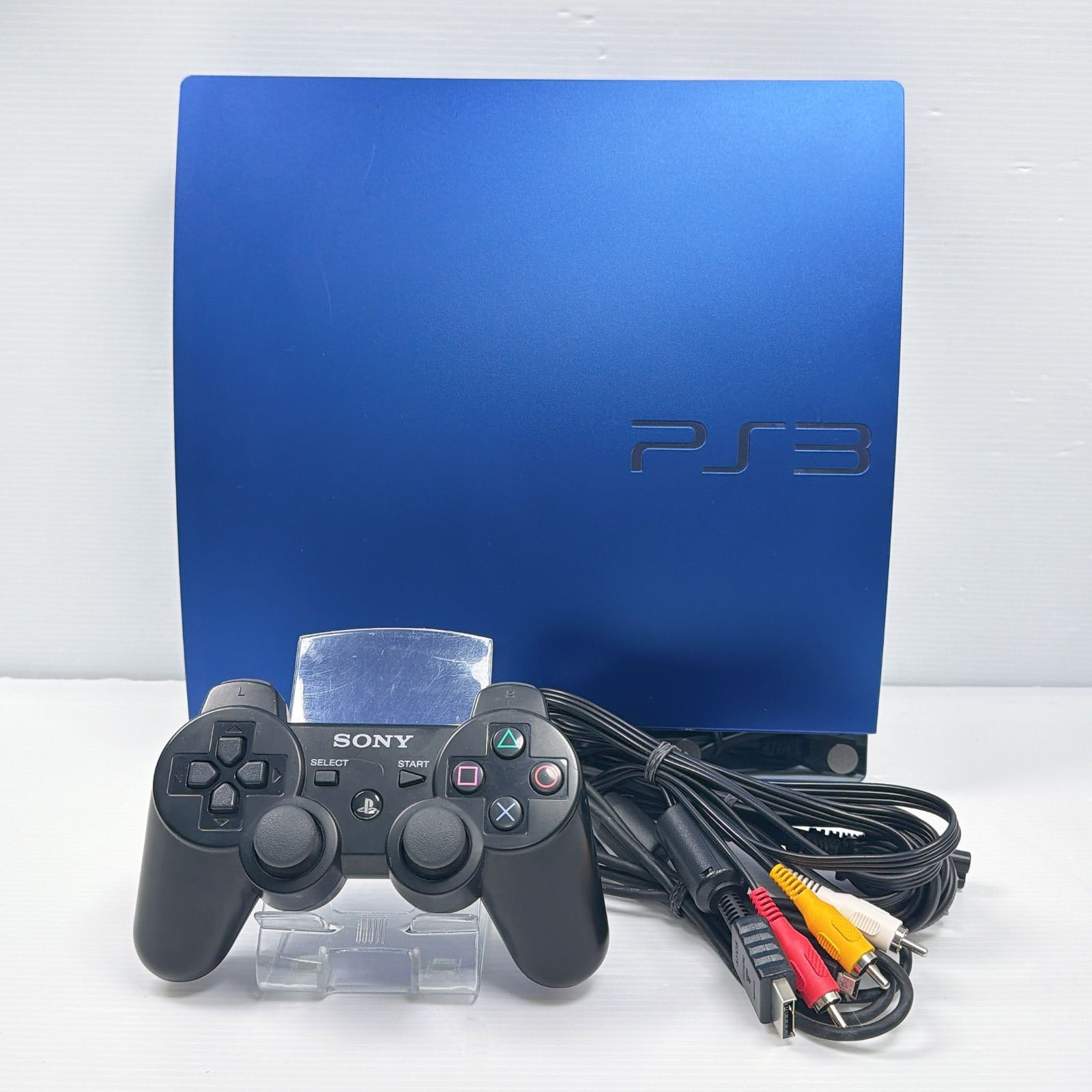 Sony PS3 Titanium Blue Gran Turismo 5 Edition 160GB Console Controller Cables