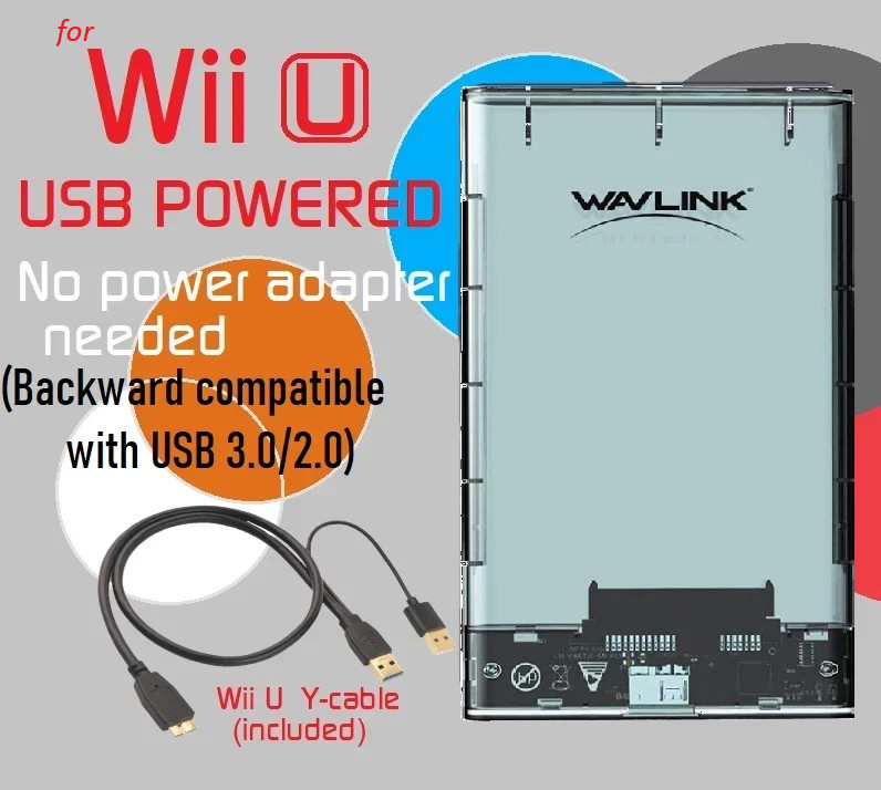 1TB External USB 3.0 Portable Hard Drive for Nintendo Wii U Game Drive