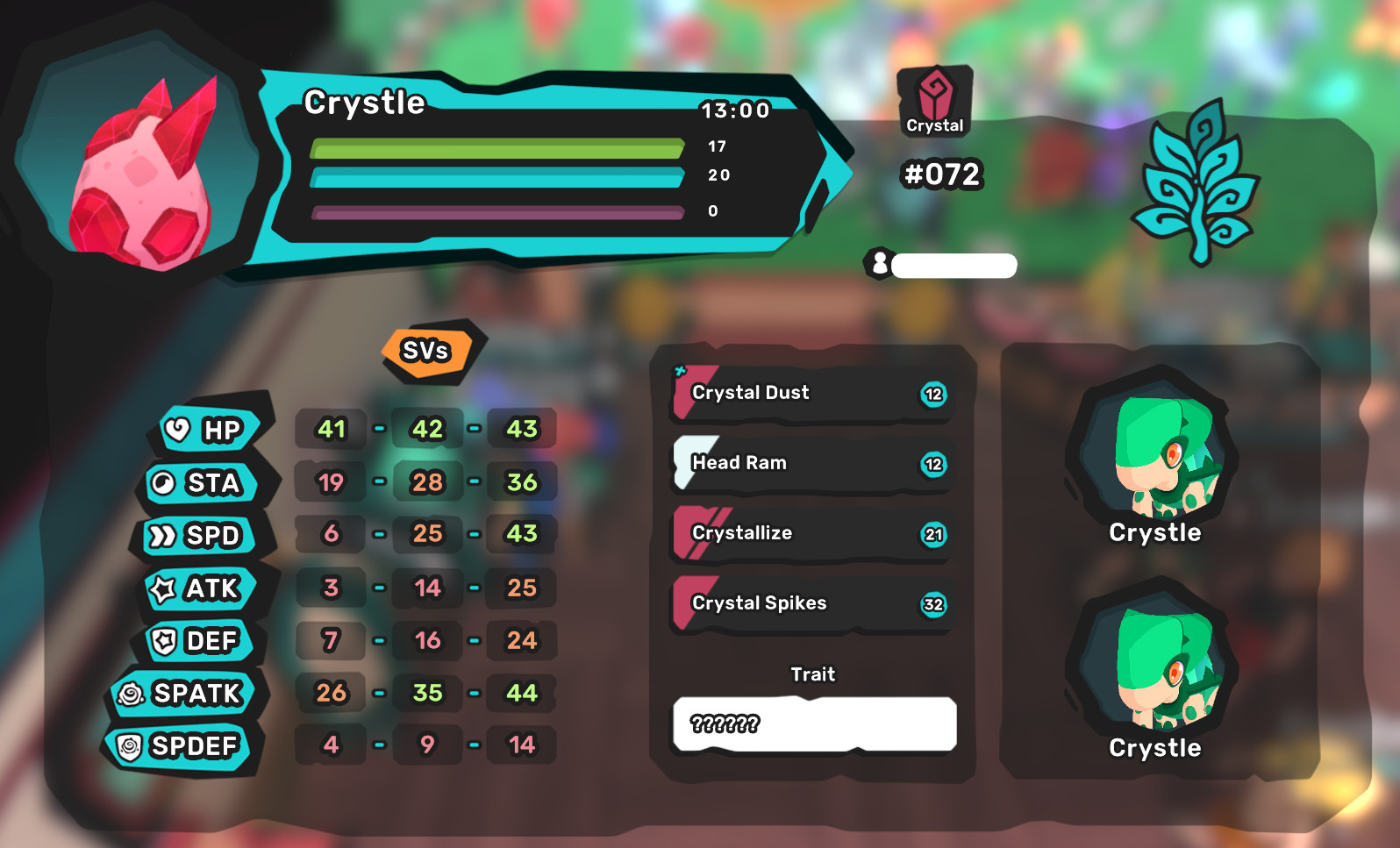 TemTem Crystle Egg – Random Trait!