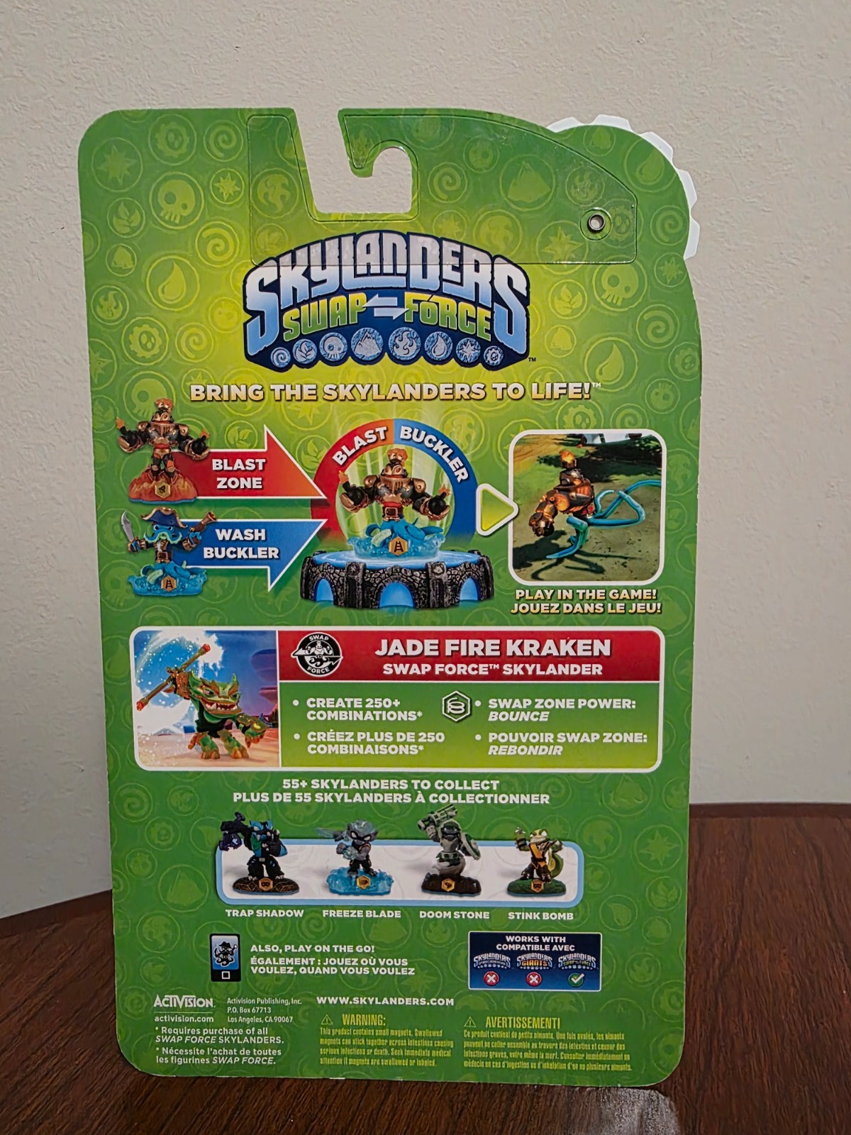 Skylanders Swap Force Jade Fire Kraken Figure Activision New but slightly open