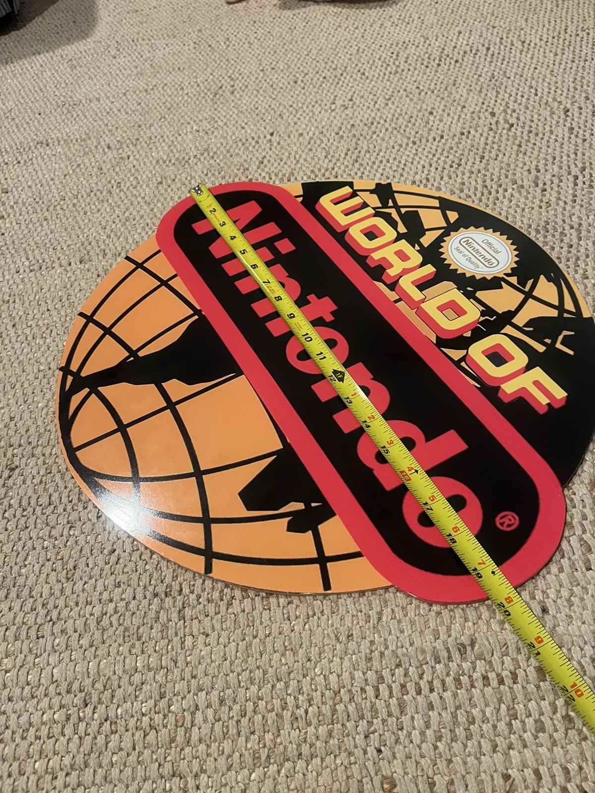 Nintendo World of Nintendo Logo Sign Plaque Retro Collectible
