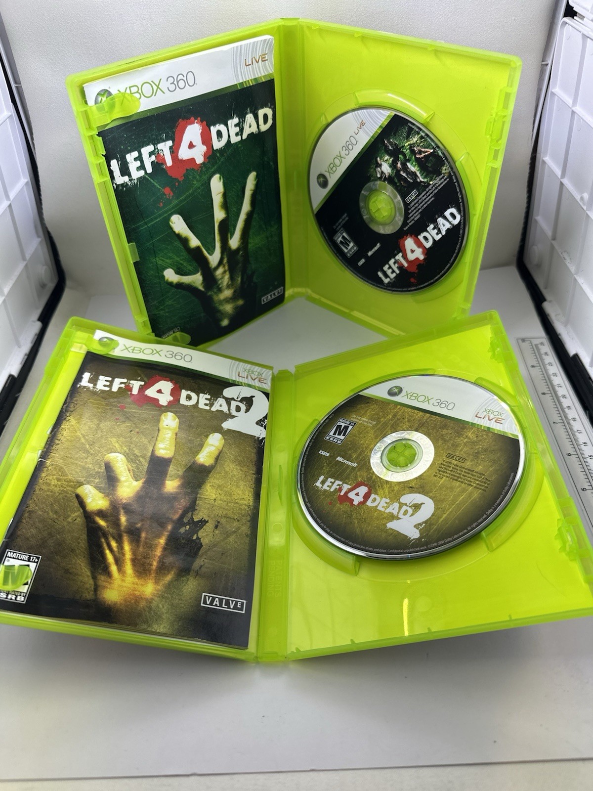 Left 4 Dead 1 & 2 Microsoft Xbox 360 Video Game Bundle Vintage Retro Gaming