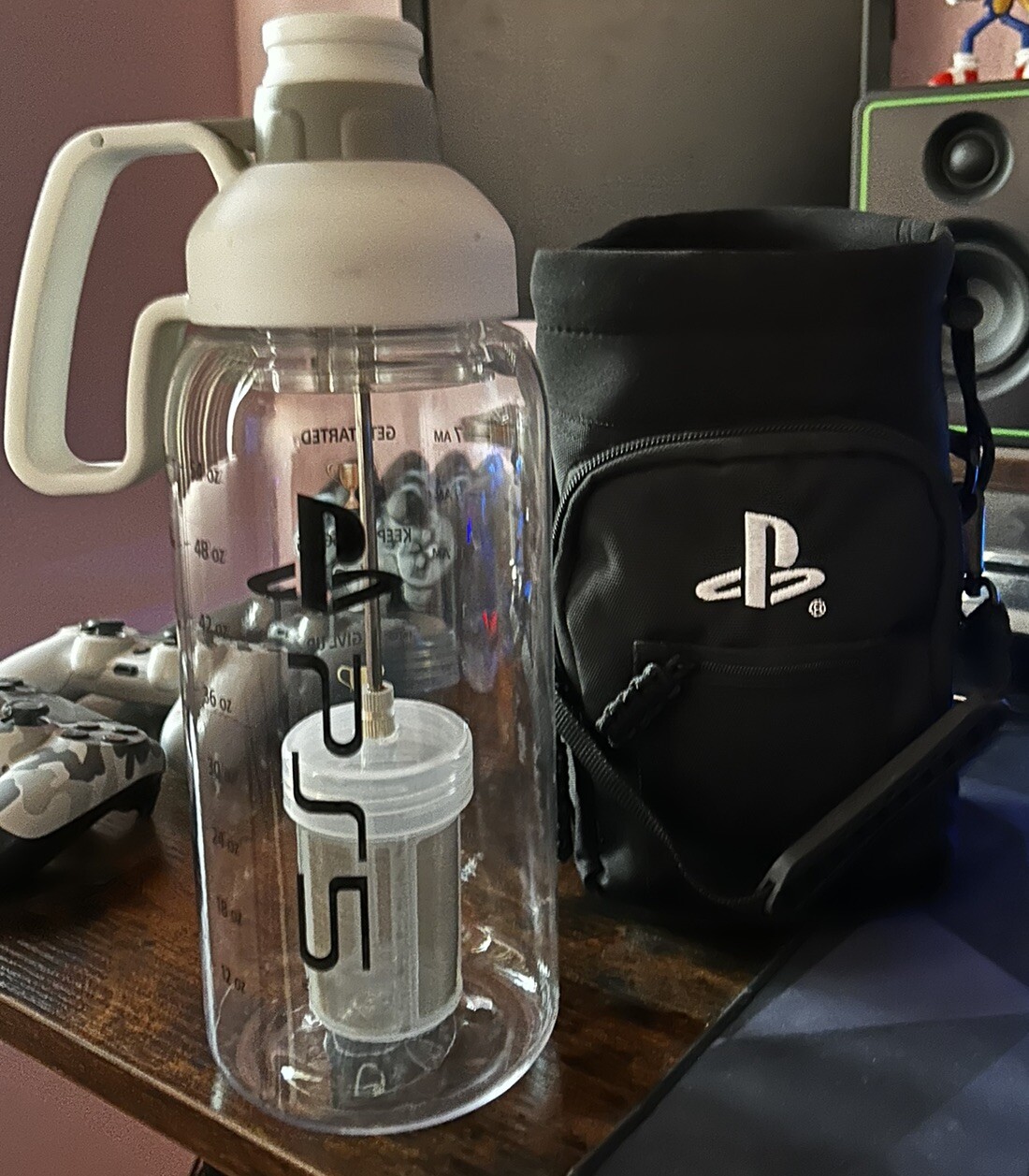 Sony Playstation 5 PS5 Water Bottle & Bag SCEA Rare Holiday Promo New
