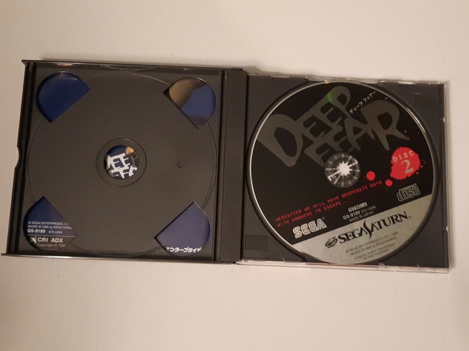 Deep Fear(Sega Saturn, 1998)Vg condition Inserts, Spine card included. U.S Buyer